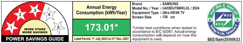 SAMSUNG DU7660 139.7 cm (55 inch) 4K Ultra HD LED Smart Tizen TV with Motion Xcelerator (2024 model)_4