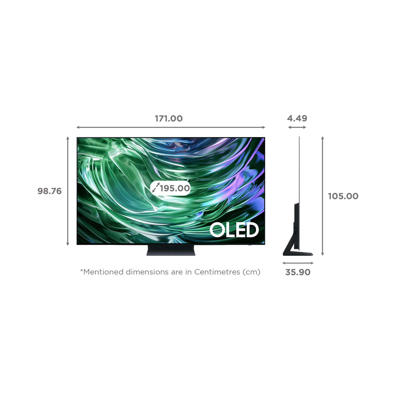 SAMSUNG S90D 195 cm (77 inch) 4K Ultra HD OLED Smart Tizen TV with 4K AI Upscaling (2024 model) SAMSUNG S90D 195 cm (77 inch) 4K Ultra HD OLED Smart Tizen TV with 4K AI Upscaling (2024 model)_2