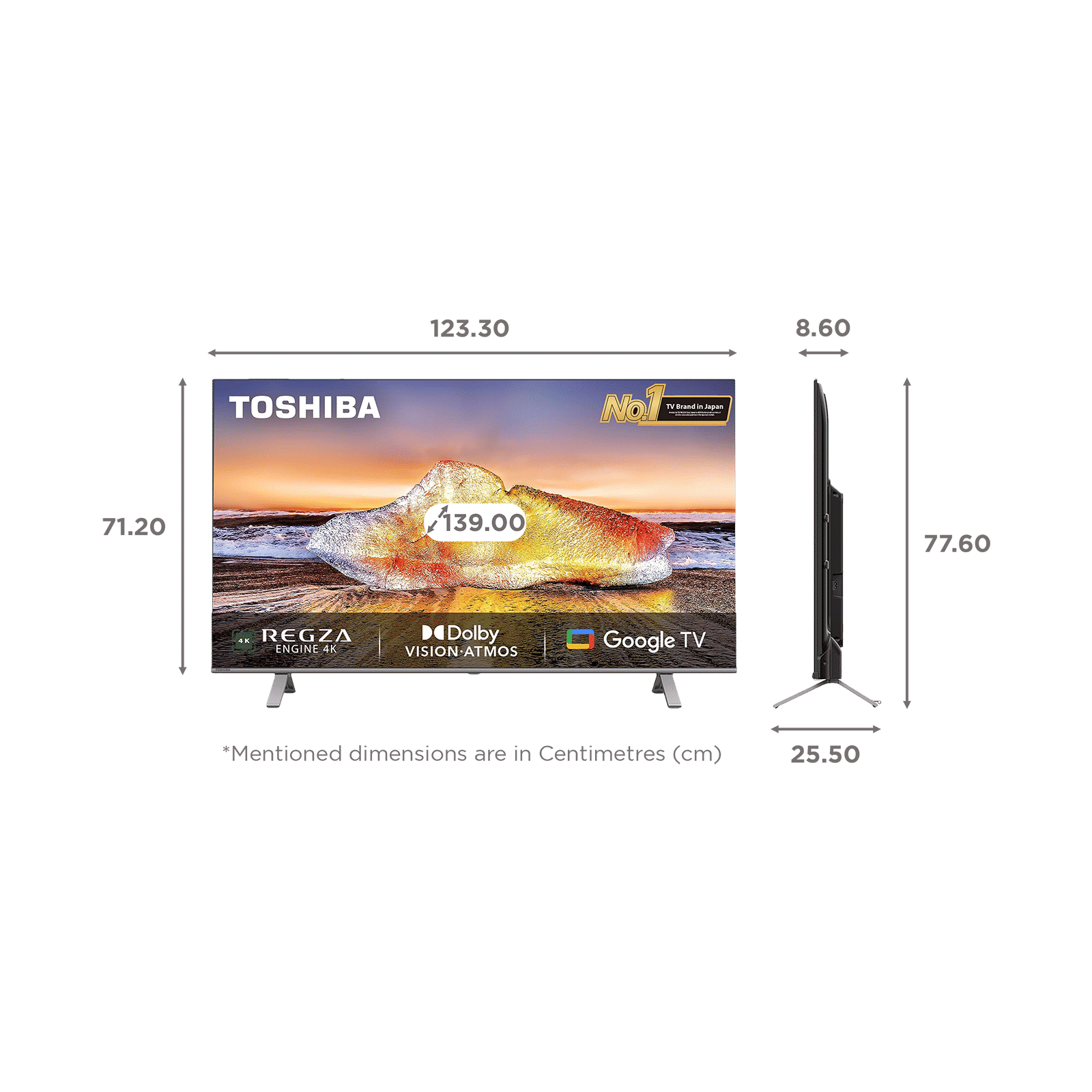 TOSHIBA C350MP 139 cm (55 inch) 4K Ultra HD LED Google TV with Regza Engine 4K (2023 model)_2