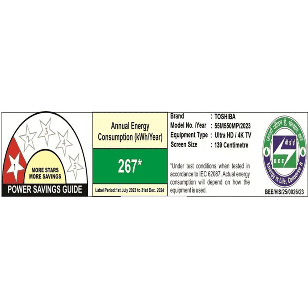 TOSHIBA M550MP 139.7 cm (55 inch) 4K Ultra HD QLED Smart Google TV with Built-in Google Assistant (2023 model) TOSHIBA M550MP 139.7 cm (55 inch) 4K Ultra HD QLED Smart Google TV with Built-in Google Assistant (2023 model)_3