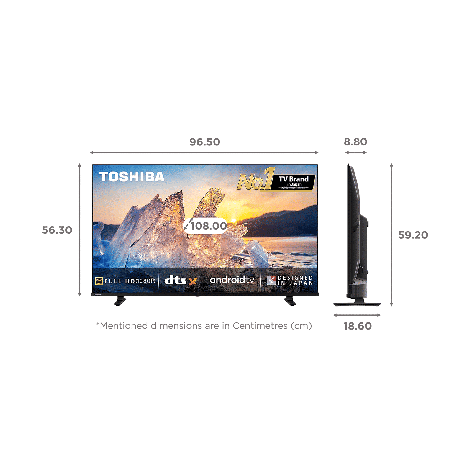 TOSHIBA V35MP 109.22 cm (43 inch) Full HD LED Smart Android TV with Built-in Google Assistant (2023 model)_2