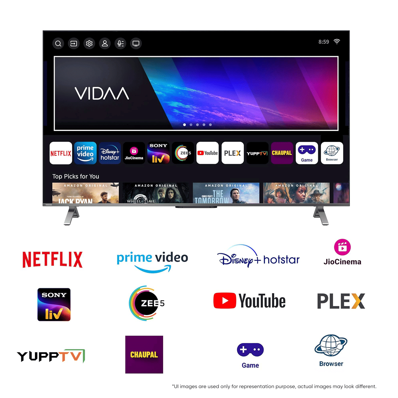TOSHIBA M650MP 165.1 cm (65 inch) 4K Ultra HD QLED Smart VIDAA TV with Built-in Google Assistant (2023 model) TOSHIBA M650MP 165.1 cm (65 inch) 4K Ultra HD QLED Smart VIDAA TV with Built-in Google Assistant (2023 model)_11