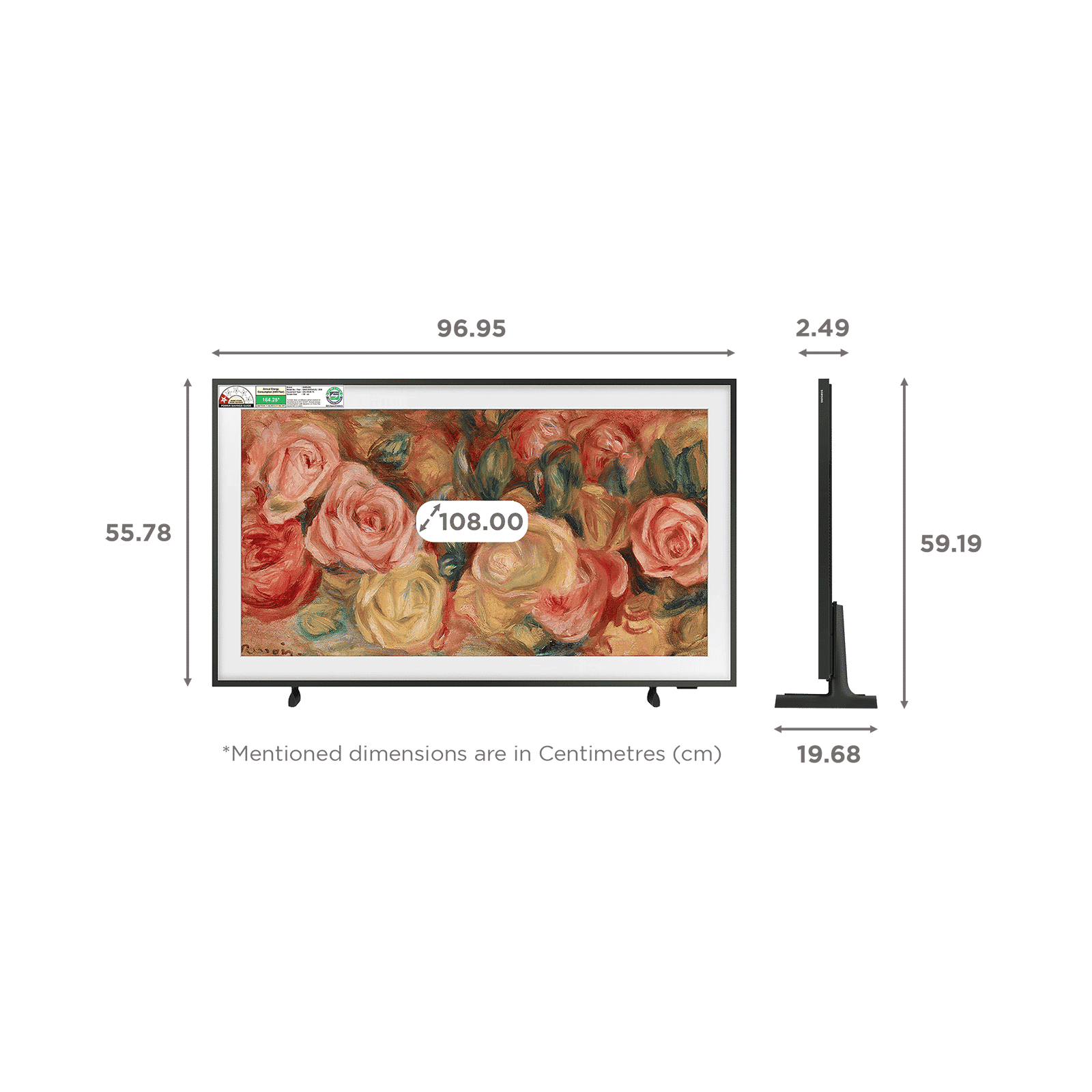 SAMSUNG The Frame 109.22 cm (43 inch) 4K Ultra Smart HD QLED Smart Tizen TV with Dolby Audio Technology (2024 model)_2