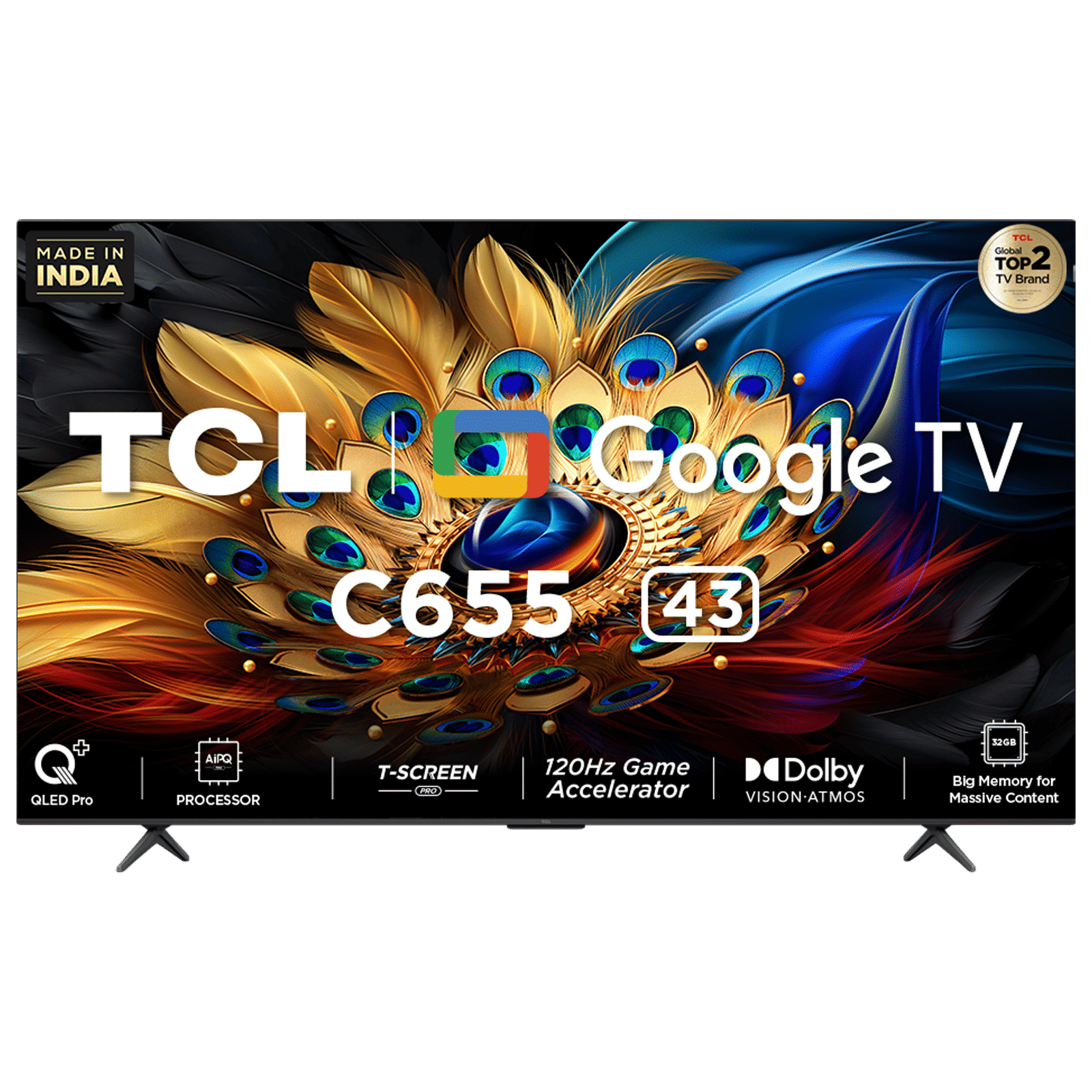 TCL C655 109.22 cm (43 inch) QLED 4K Ultra HD Google TV with AiPQ PRO PROCESSOR_1
