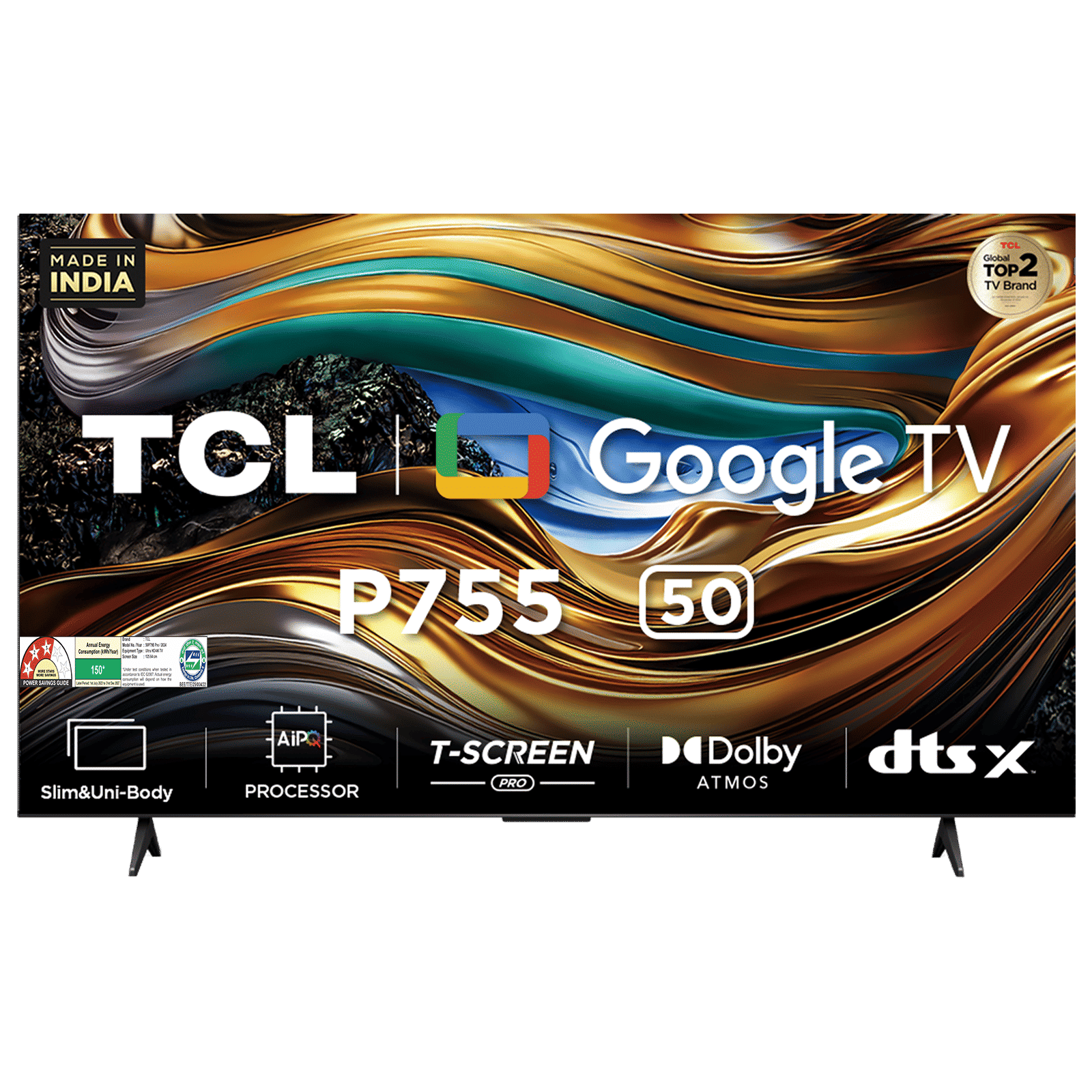 TCL P755 127 cm (50 inch) QLED 4K Ultra HD Smart Google TV with Dolby Vision and Dolby Atmos (2024 model) TCL P755 127 cm (50 inch) QLED 4K Ultra HD Smart Google TV with Dolby Vision and Dolby Atmos (2024 model)_1