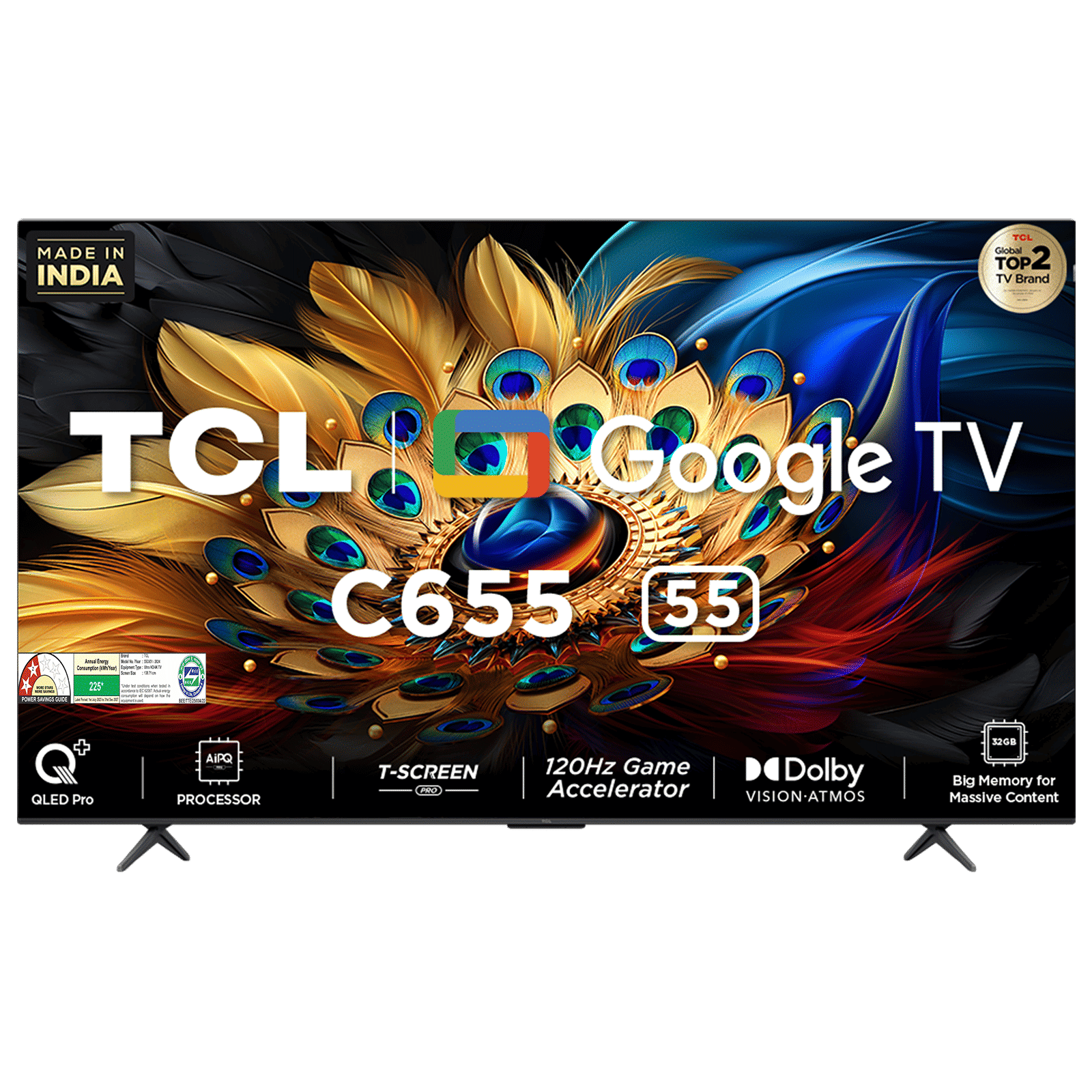 TCL C655 139.7 cm (55 inch) QLED 4K Ultra HD Google TV with AiPQ PRO PROCESSOR_1