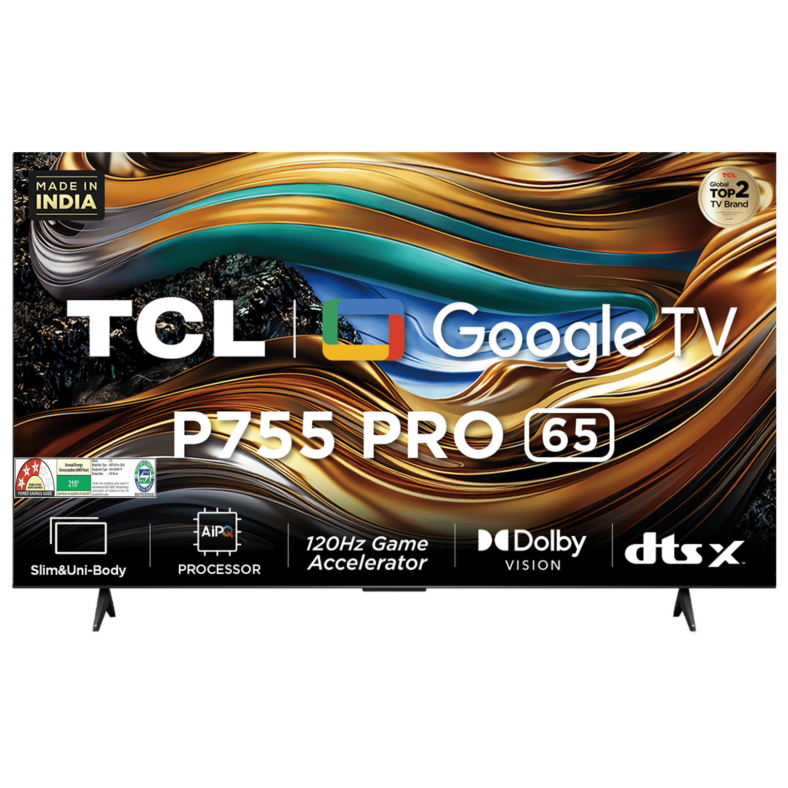 TCL P755 Pro 165.1 cm (65 inch) QLED 4K Ultra HD Smart Google TV with Dolby Vision and Dolby Atmos (2024 model)_1