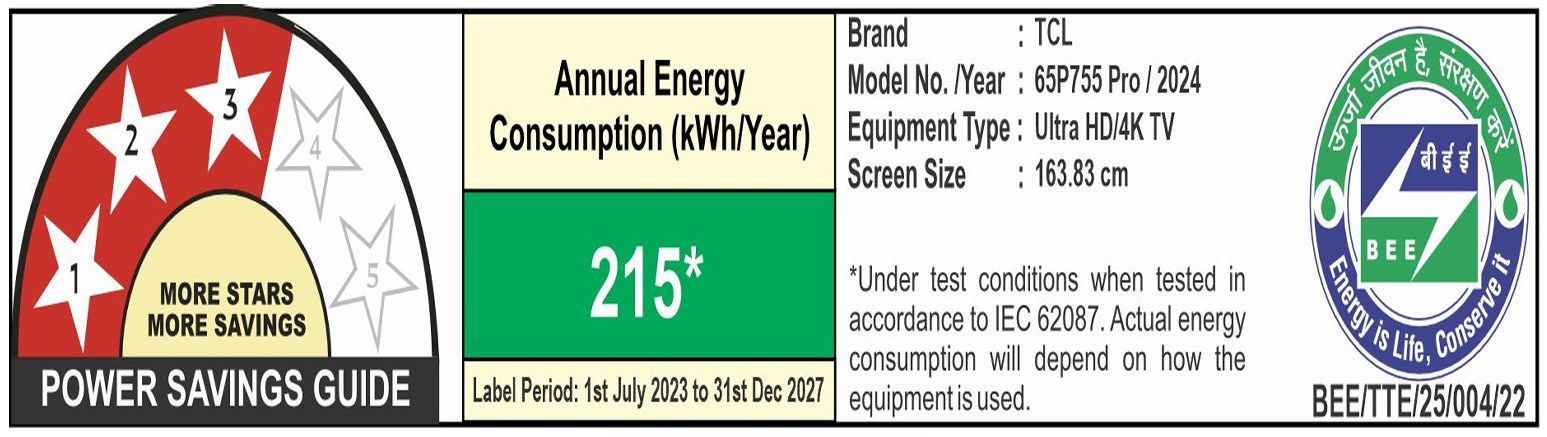 TCL P755 Pro 165.1 cm (65 inch) QLED 4K Ultra HD Smart Google TV with Dolby Vision and Dolby Atmos (2024 model)_3
