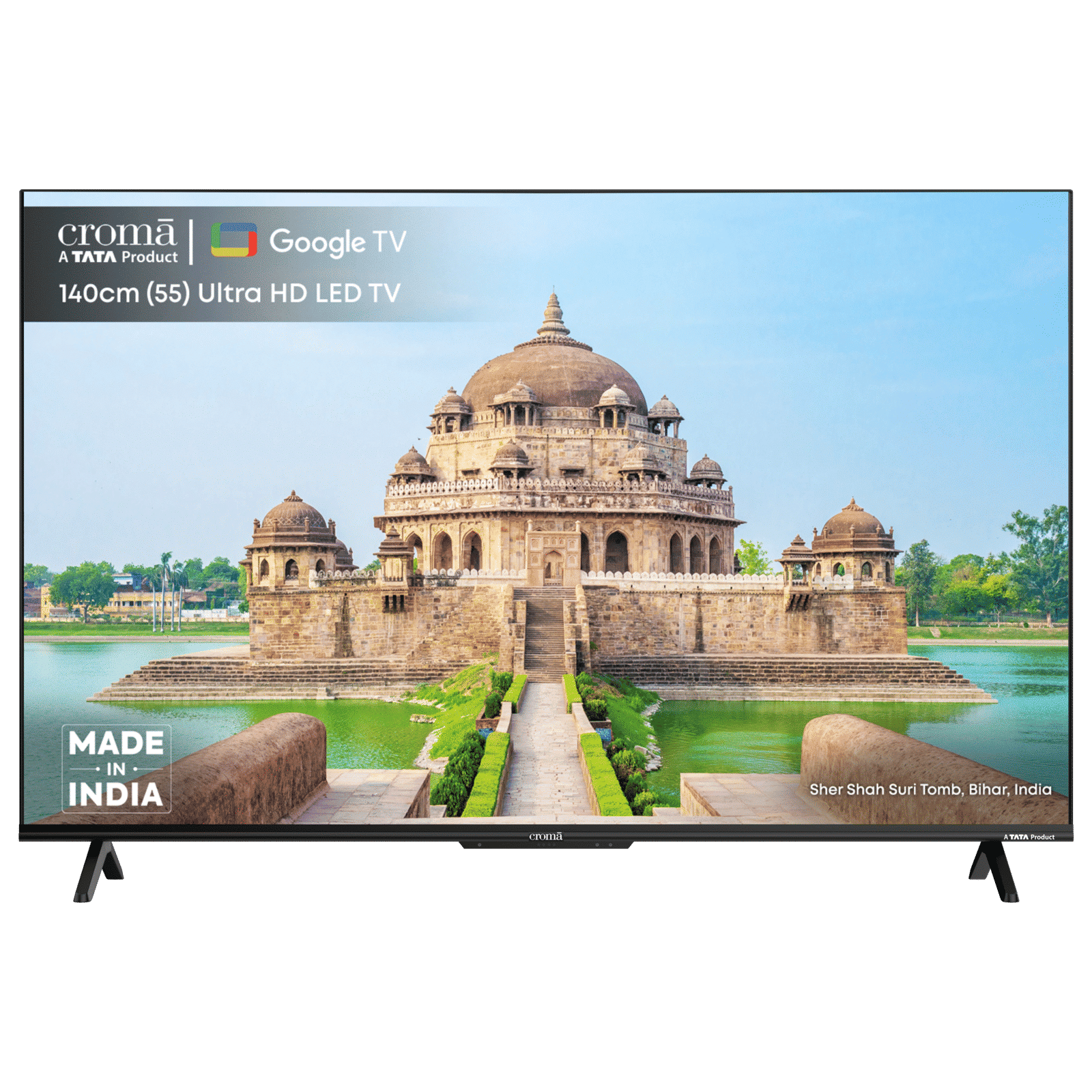 Croma 140 cm (55 inch) LED 4K Ultra HD Google TV with Dolby Audio (2025 model)_1