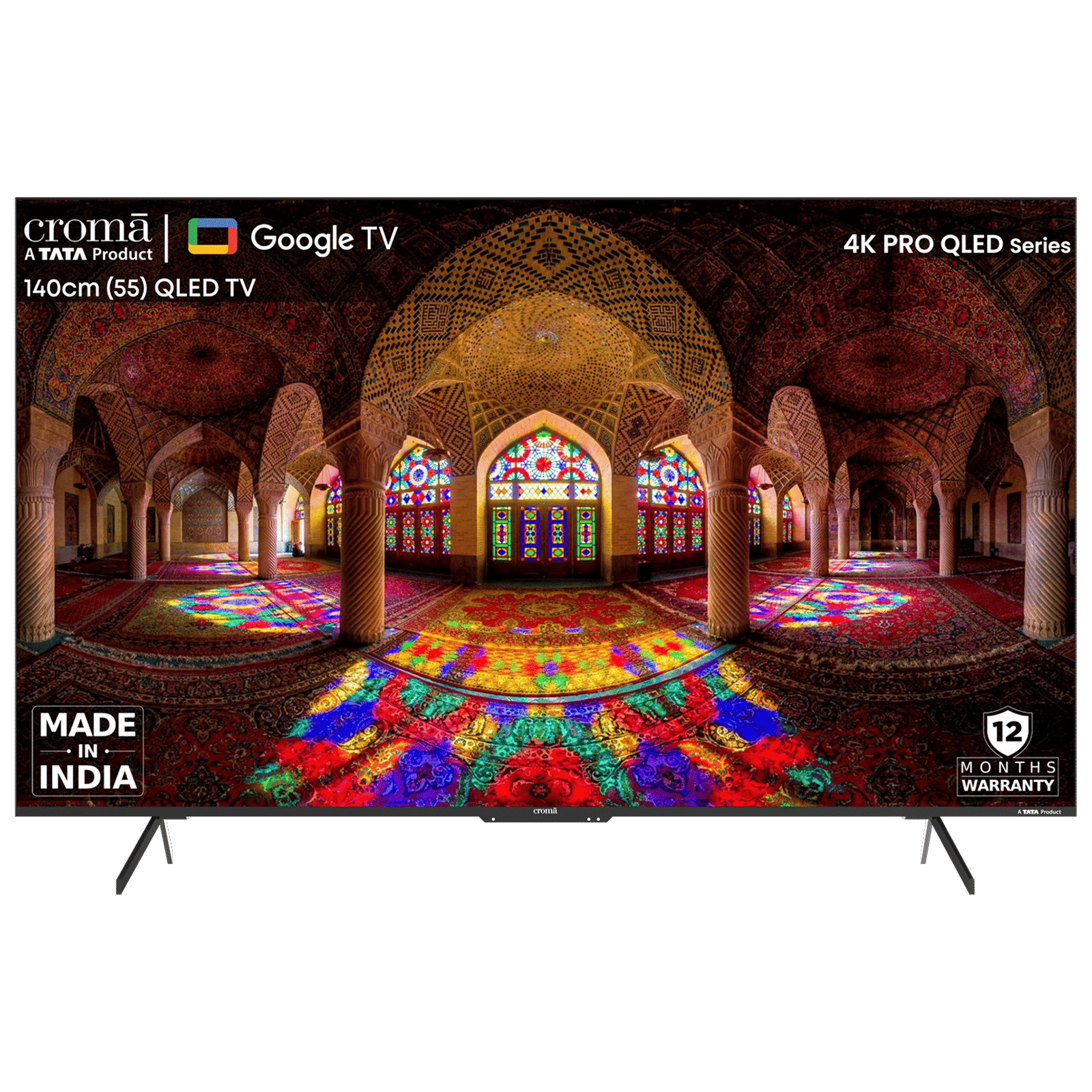 Croma 140 cm (55 inch) QLED 4K Ultra HD Google TV with Dolby Vision & Dolby Atmos_1