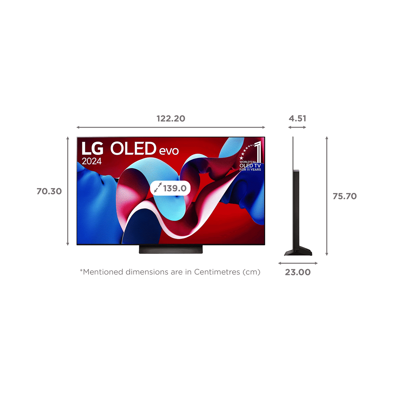 LG evo AI C4 139.7 cm (55 inch) OLED 4K Ultra HD Smart WebOS TV with Dolby Vision and Atmos (2025 model)_2
