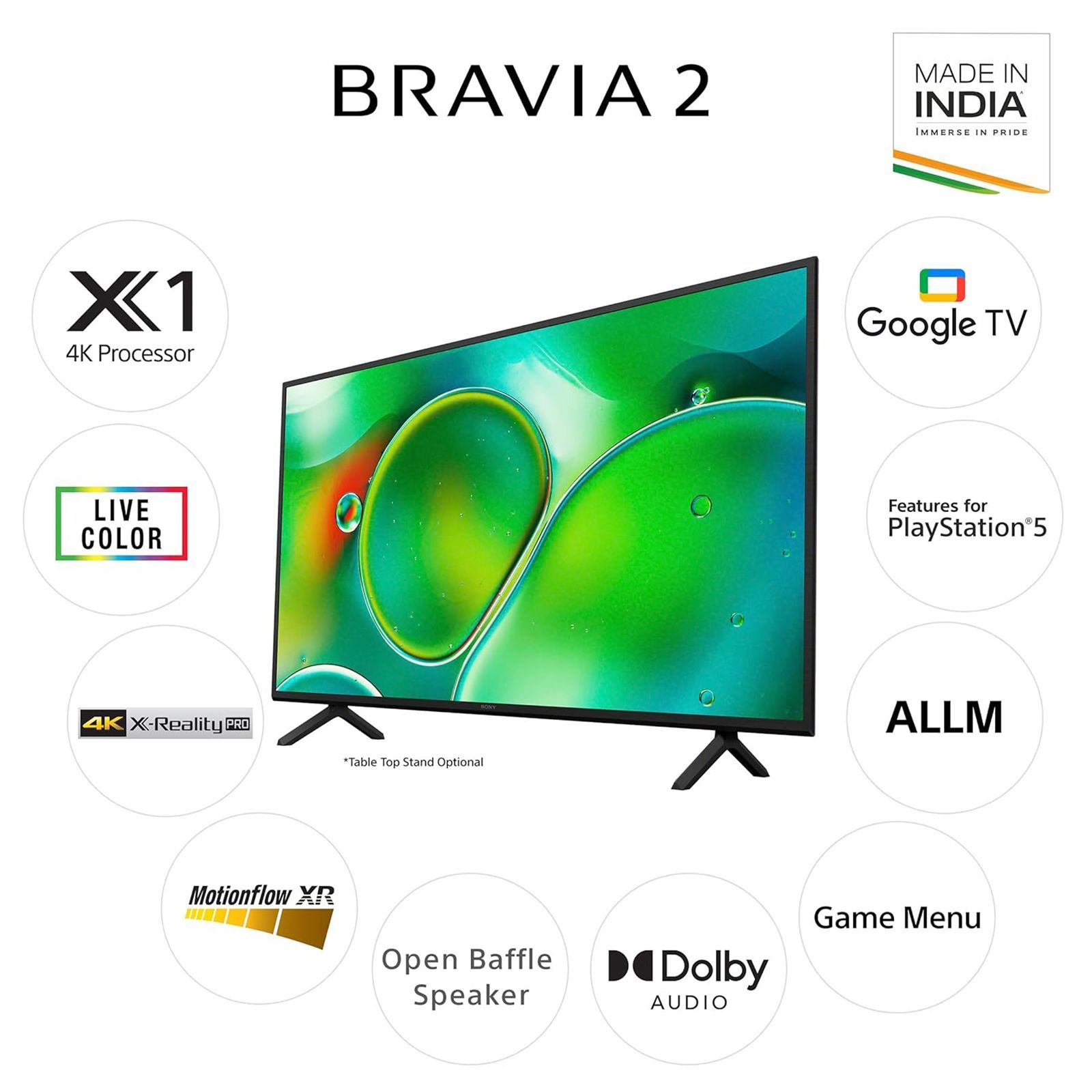 SONY BRAVIA 2 165.1 cm (65 inch) 4K Ultra HD LCD Smart Android TV with Live Colour Technology (2024 Model) _14