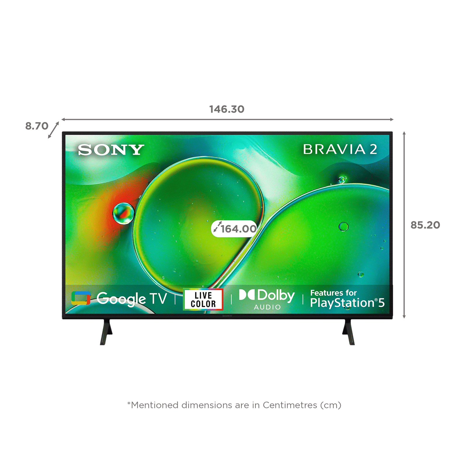 SONY BRAVIA 2 165.1 cm (65 inch) 4K Ultra HD LCD Smart Android TV with Live Colour Technology (2024 Model) _2