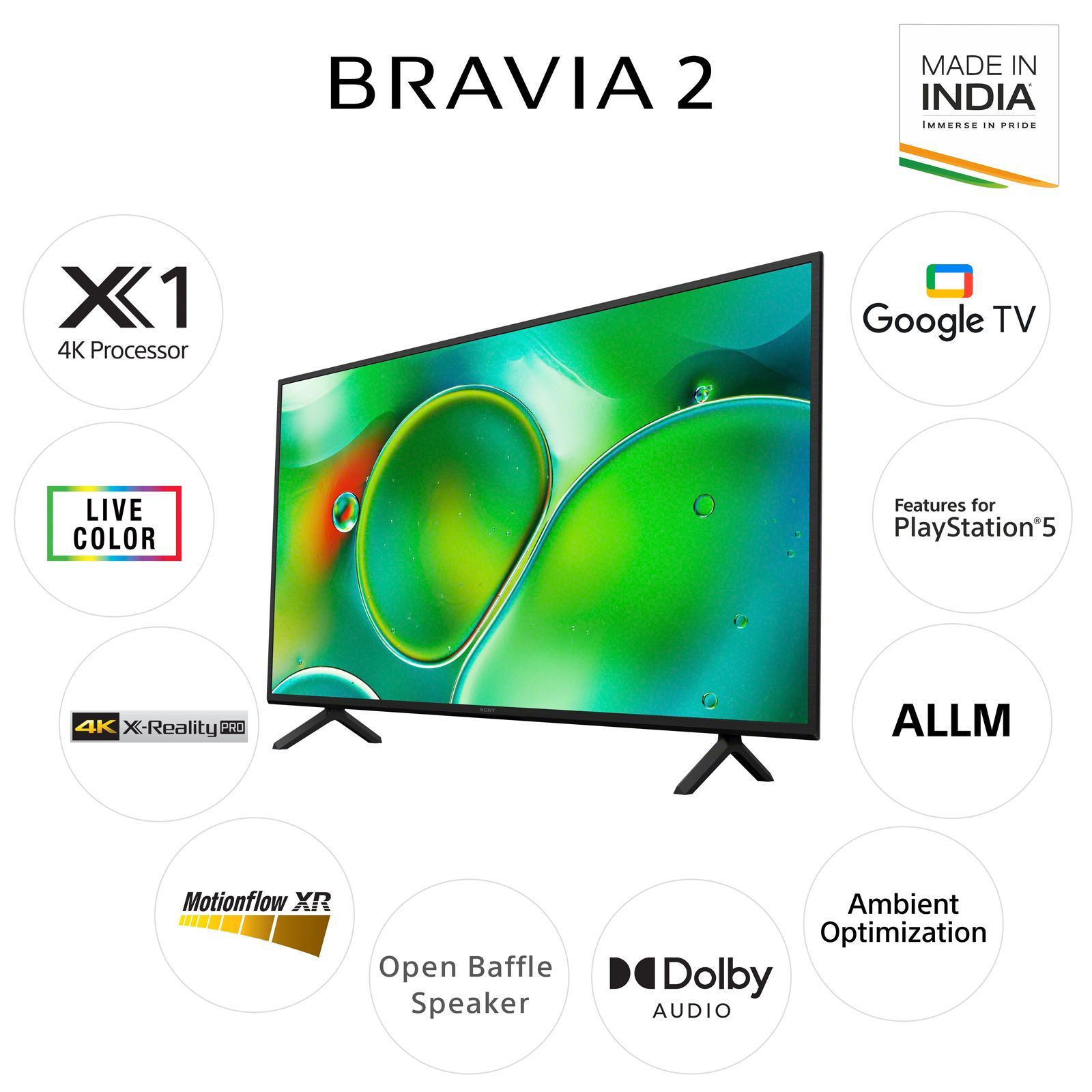 SONY BRAVIA 2 165.1 cm (65 inch) 4K Ultra HD LCD Smart Android TV with Live Colour Technology (2024 Model) _8