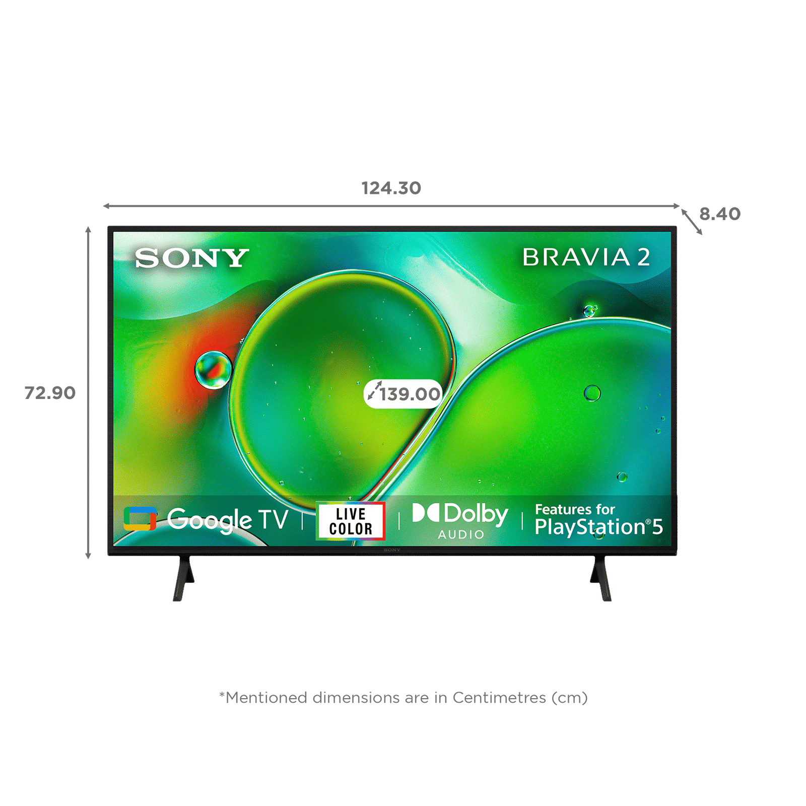 SONY BRAVIA 2 139.7 cm (55 inch) 4K Ultra HD LCD Smart Android TV with Live Colour Technology (2024 Model) _2