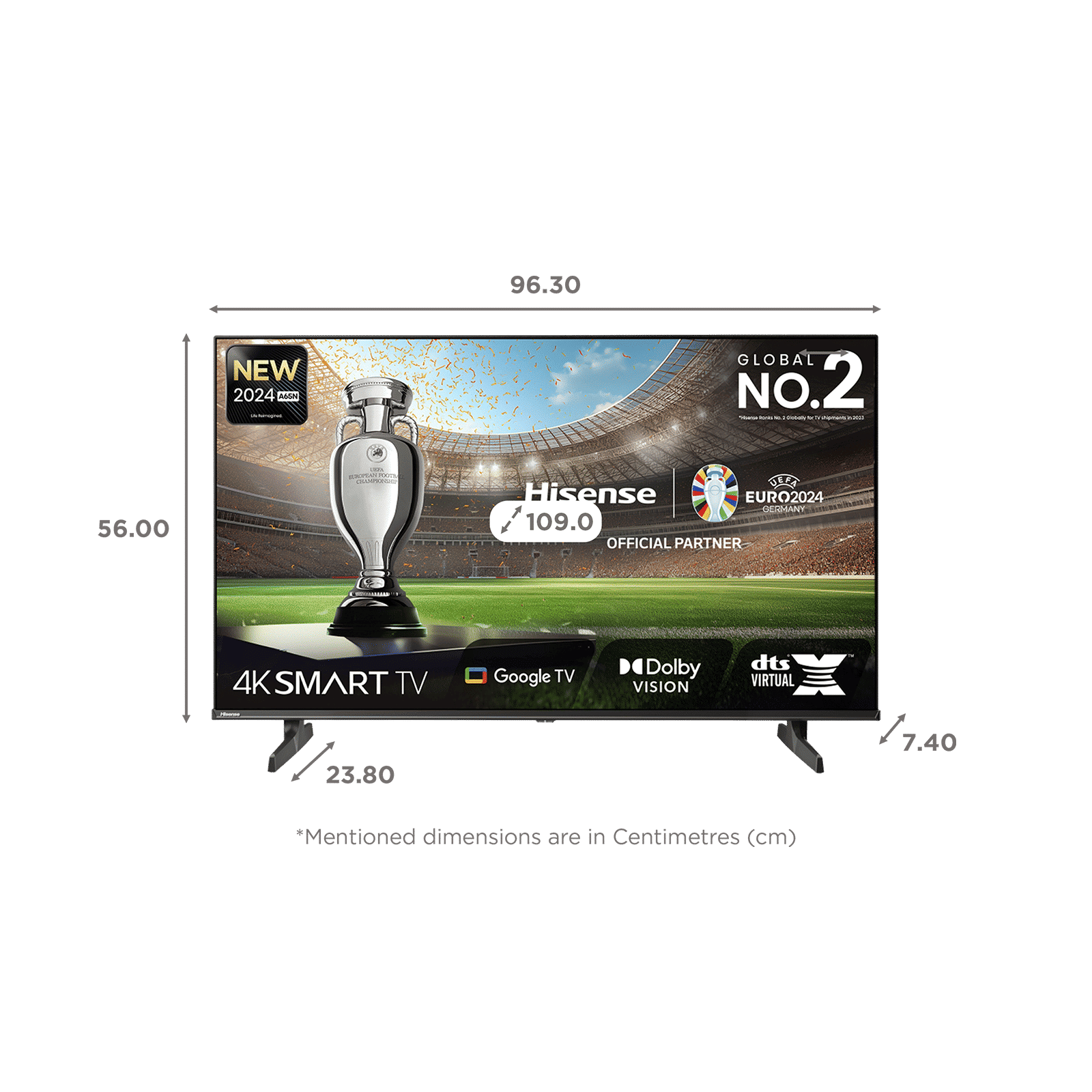 Hisense A65N 109.22 cm (43 inch) LED 4K Ultra HD Google TV with Dolby Vision & Dolby Digital (2024 model) Hisense A65N 109.22 cm (43 inch) LED 4K Ultra HD Google TV with Dolby Vision & Dolby Digital (2024 model)_2