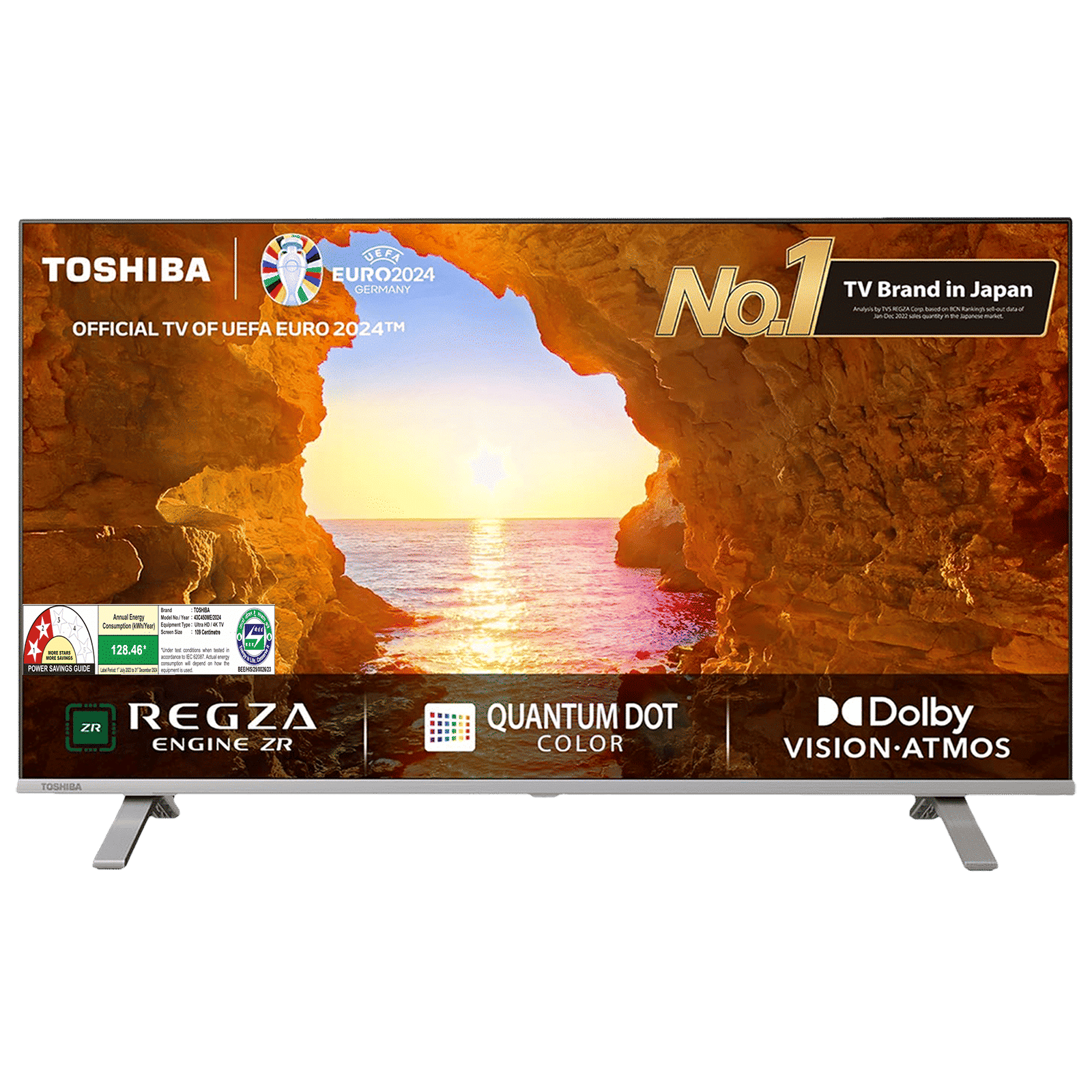 TOSHIBA C450 109.22 cm (43 inch) QLED 4K Ultra HD VIDDA TV with Regza Engine ZR_1