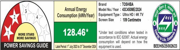 TOSHIBA C450 109.22 cm (43 inch) QLED 4K Ultra HD VIDDA TV with Regza Engine ZR_3