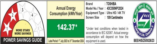 TOSHIBA C350NP 108 cm (43 inch) 4K Ultra HD LED Google TV with Regza Engine 4K (2024 model) TOSHIBA C350NP 108 cm (43 inch) 4K Ultra HD LED Google TV with Regza Engine 4K (2024 model)_3