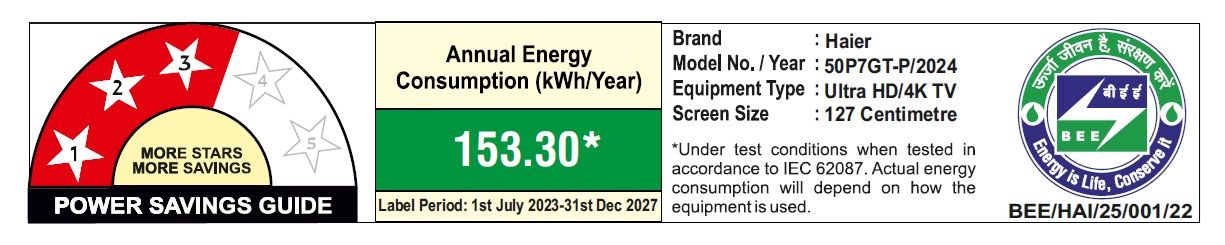 Haier P7 Series 127 cm (50 inch) 4K Ultra HD LED Smart Google TV with Dolby Vision & Dolby Atmos (2024 model) Haier P7 Series 127 cm (50 inch) 4K Ultra HD LED Smart Google TV with Dolby Vision & Dolby Atmos (2024 model)_3