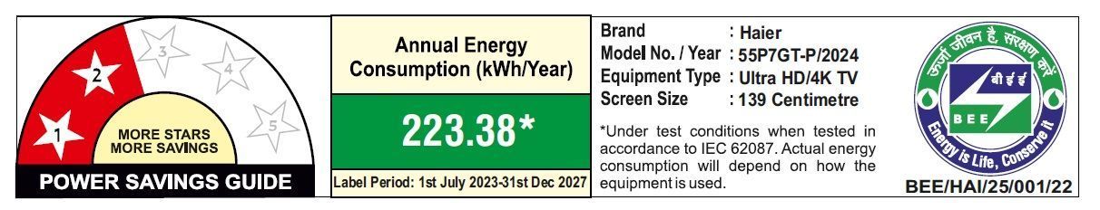 Haier P7 Series 140 cm (55 inch) 4K Ultra HD LED Smart Google TV with Dolby Vision & Dolby Atmos (2024 model) Haier P7 Series 140 cm (55 inch) 4K Ultra HD LED Smart Google TV with Dolby Vision & Dolby Atmos (2024 model)_3