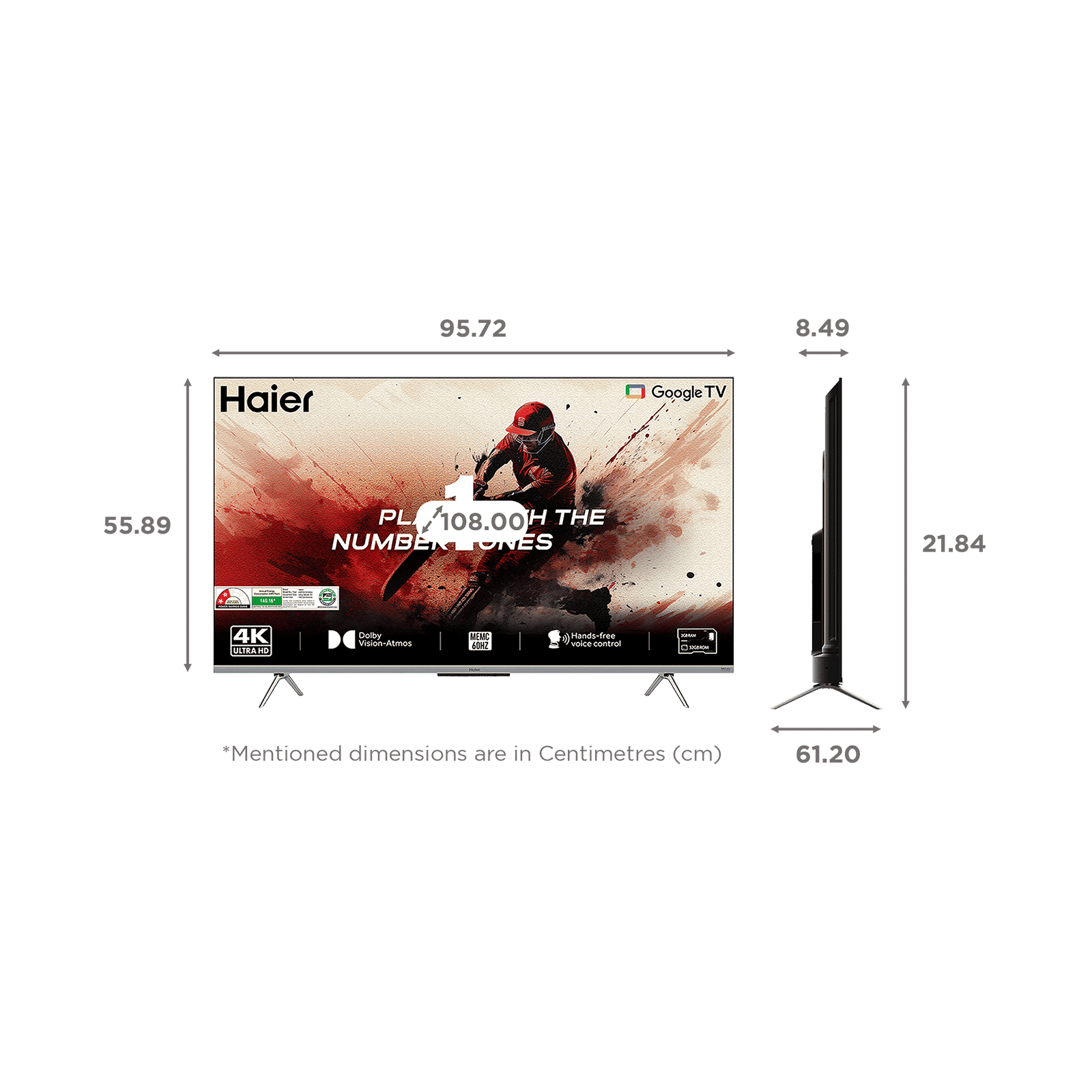 Haier P7 Series 109.22 cm (43 inch) 4K Ultra HD LED Smart Smart Google TV with Dolby Vision & Dolby Atmos (2024 model) Haier P7 Series 109.22 cm (43 inch) 4K Ultra HD LED Smart Smart Google TV with Dolby Vision & Dolby Atmos (2024 model)_2