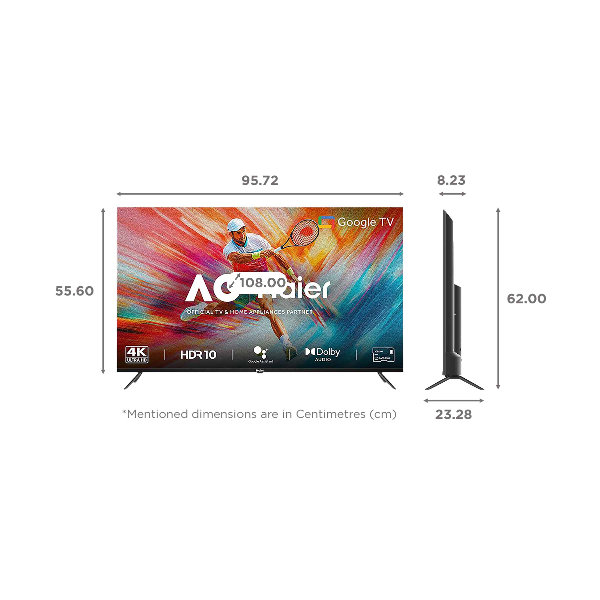 Haier LE43A900UG 108 cm (43 inch) LED 4K Ultra HD Google TV with Dolby Vision & Dolby Atmos (2024 model) Haier LE43A900UG 108 cm (43 inch) LED 4K Ultra HD Google TV with Dolby Vision & Dolby Atmos (2024 model)_2