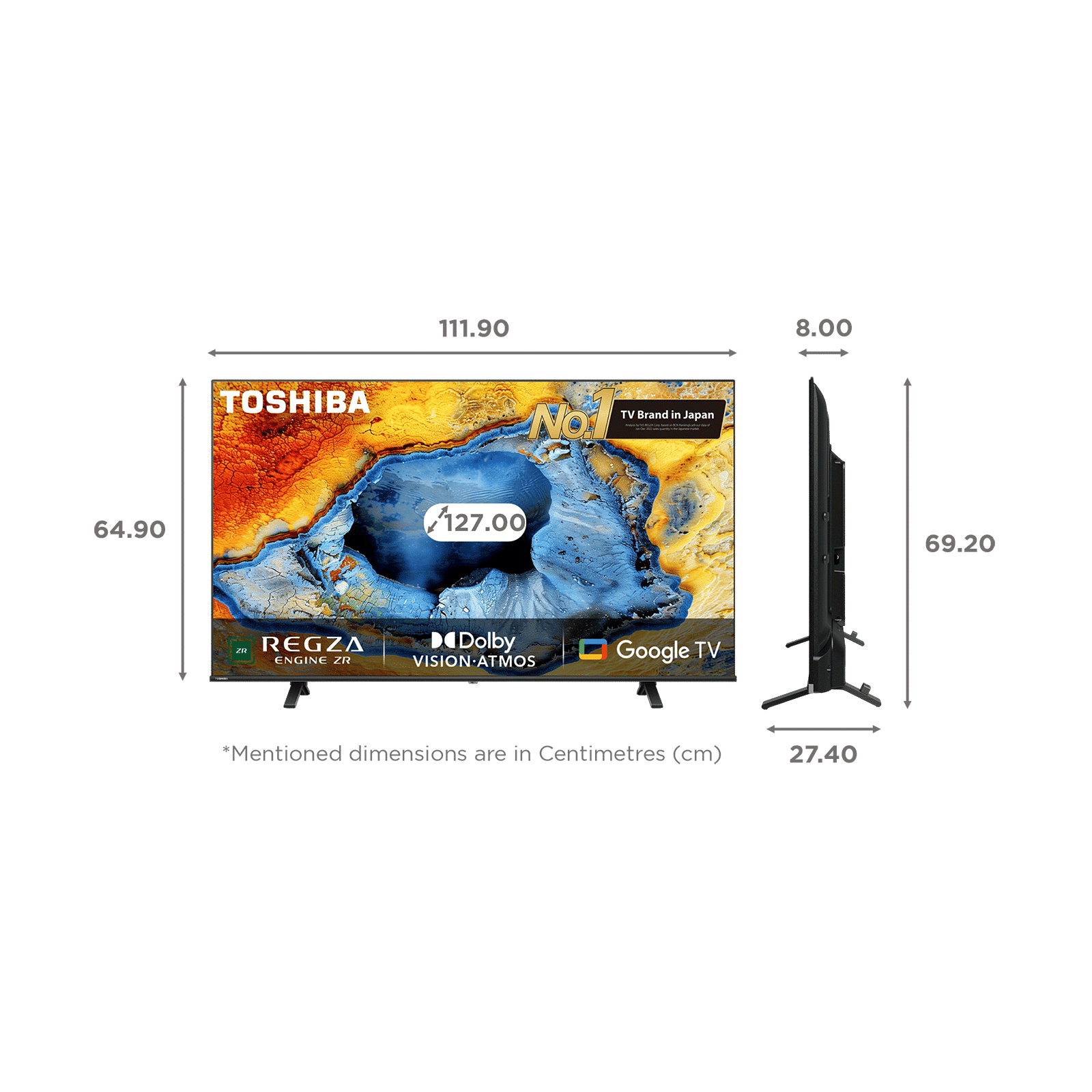 TOSHIBA C350NP 127 cm (50 inch) 4K Ultra HD LED Google TV with Regza Engine 4K (2024 model) TOSHIBA C350NP 127 cm (50 inch) 4K Ultra HD LED Google TV with Regza Engine 4K (2024 model)_2