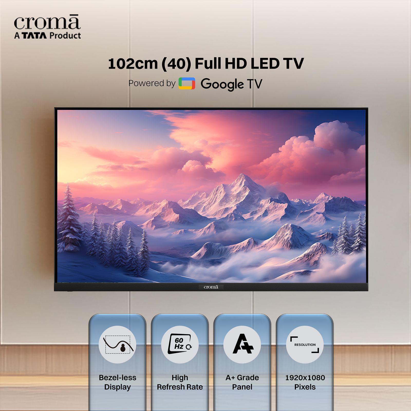 Croma 102 cm (40 inch) Full HD LED Smart Google TV with Dolby Audio _11