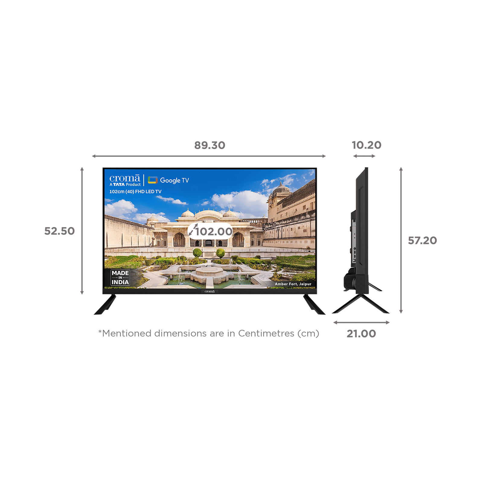 Croma 102 cm (40 inch) Full HD LED Smart Google TV with Dolby Audio _3