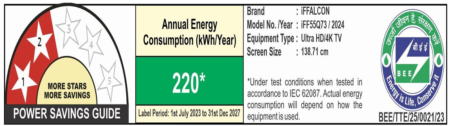 iFFALCON Q73 139 cm (55 inch) QLED 4K Ultra HD Google TV with Dolby Atmos & DTS Virtual:X (2023 model)_2