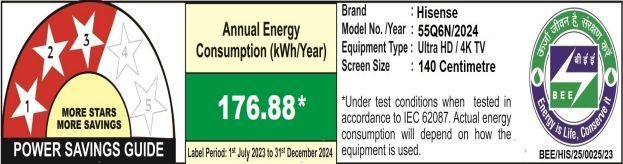 Hisense Q6N 139 cm (55 inch) QLED 4K Ultra HD Google TV with Dolby Vision & Dolby Atmos (2024 model) Hisense Q6N 139 cm (55 inch) QLED 4K Ultra HD Google TV with Dolby Vision & Dolby Atmos (2024 model)_4