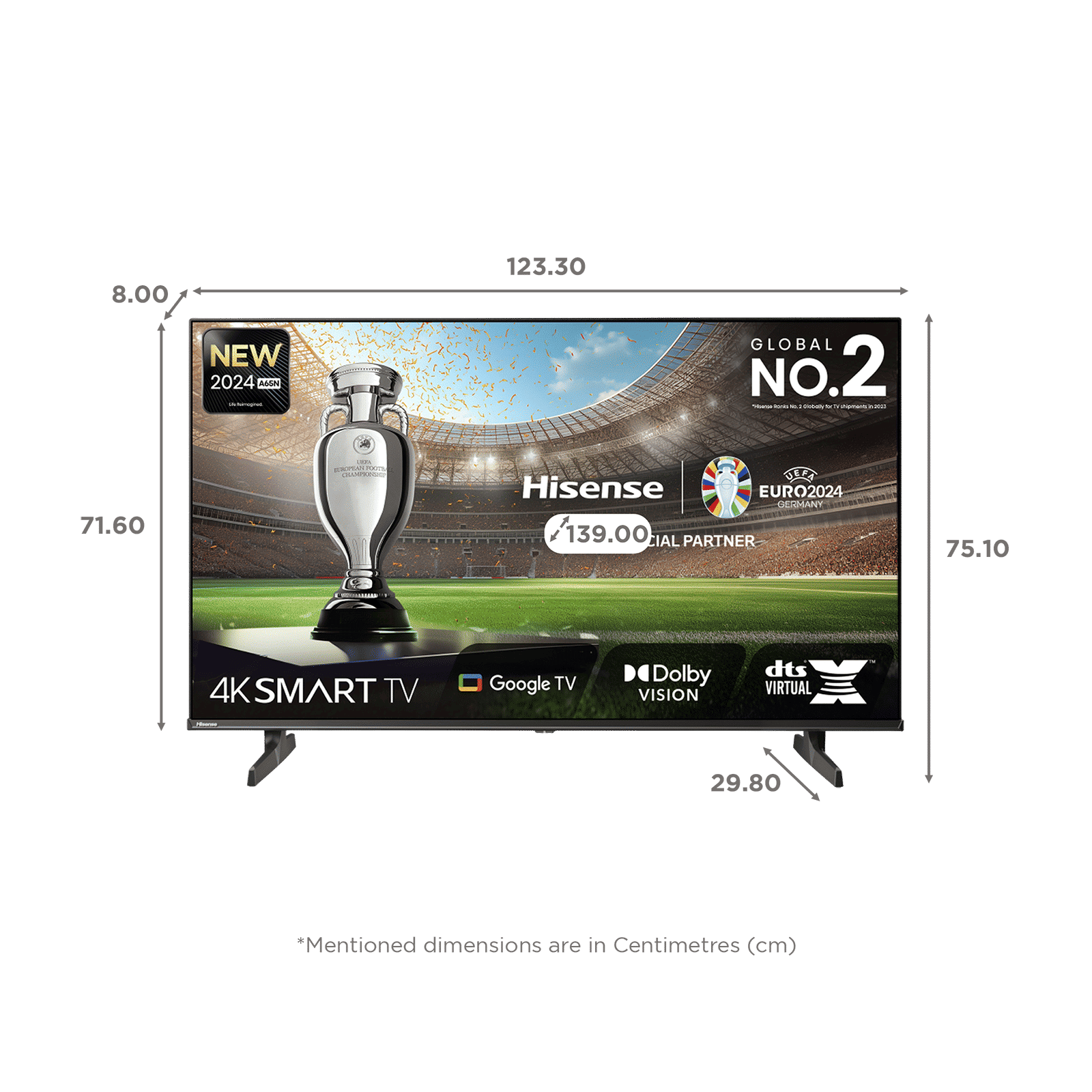 Hisense A65N 139.7 cm (55 inch) LED 4K Ultra HD Google TV with Dolby Vision & Dolby Digital (2024 model) Hisense A65N 139.7 cm (55 inch) LED 4K Ultra HD Google TV with Dolby Vision & Dolby Digital (2024 model)_2