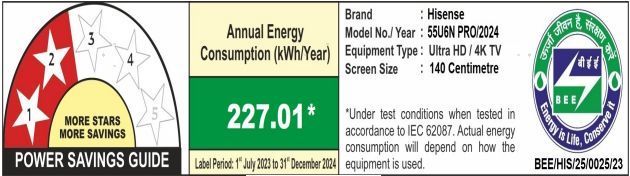 Hisense U6N Pro 139.7 cm (55 inch) 4K Ultra HD Mini LED Smart VIDAA TV with Dolby Vision & Dolby Atmos (2024 model) Hisense U6N Pro 139.7 cm (55 inch) 4K Ultra HD Mini LED Smart VIDAA TV with Dolby Vision & Dolby Atmos (2024 model)_4