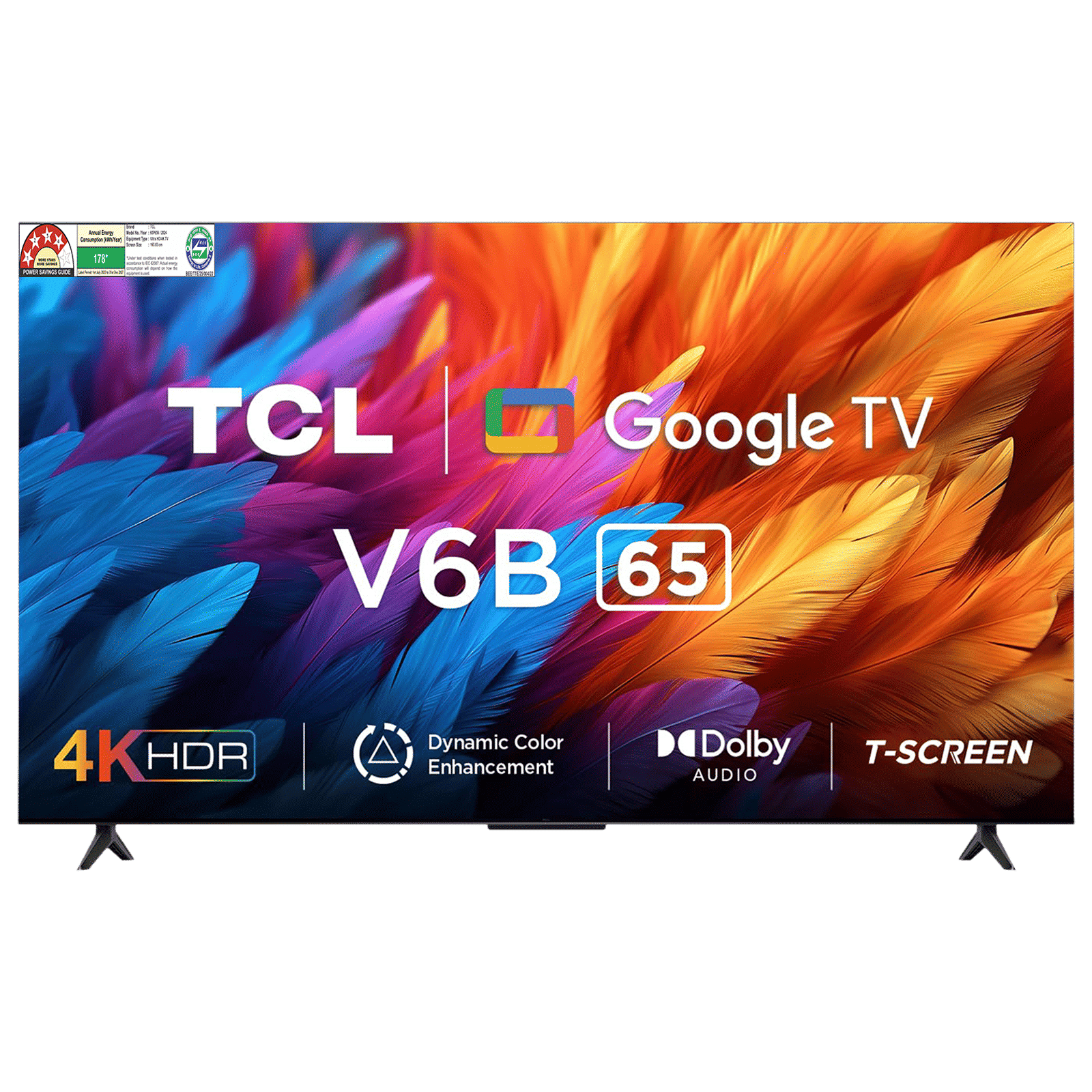 TCL V6B 165.1 cm (65 inch) 4K Ultra HD LED Google TV with Dynamic Colour Enhancement_1