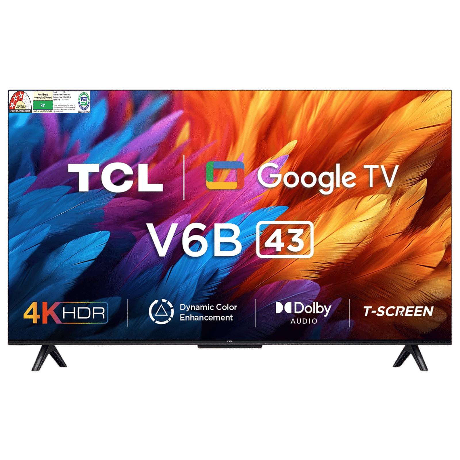 TCL V6B 109.22 cm (43 inch) 4K Ultra HD LED Google TV with Dynamic Colour Enhancement_1