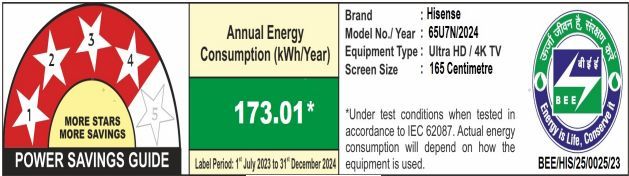 Hisense U7N 165.1 cm (65 inch) 4K Ultra HD Mini LED Smart VIDAA TV with Dolby Vision & Dolby Atmos (2024 model) Hisense U7N 165.1 cm (65 inch) 4K Ultra HD Mini LED Smart VIDAA TV with Dolby Vision & Dolby Atmos (2024 model)_2