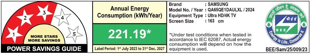 SAMSUNG QE1D 165.1 cm (65 inch) QLED 4K Ultra HD Smart Tizen TV with 4K Upscaling (2024 model) SAMSUNG QE1D 165.1 cm (65 inch) QLED 4K Ultra HD Smart Tizen TV with 4K Upscaling (2024 model)_4