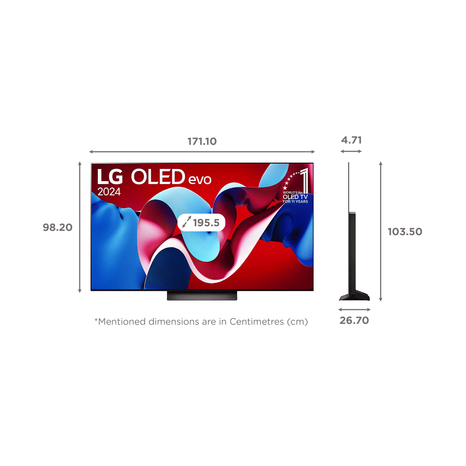 LG evo AI C4 195 cm (77 inch) OLED 4K Ultra HD Smart WebOS TV with Dolby Atmos (2025 model) LG evo AI C4 195 cm (77 inch) OLED 4K Ultra HD Smart WebOS TV with Dolby Atmos (2025 model)_2