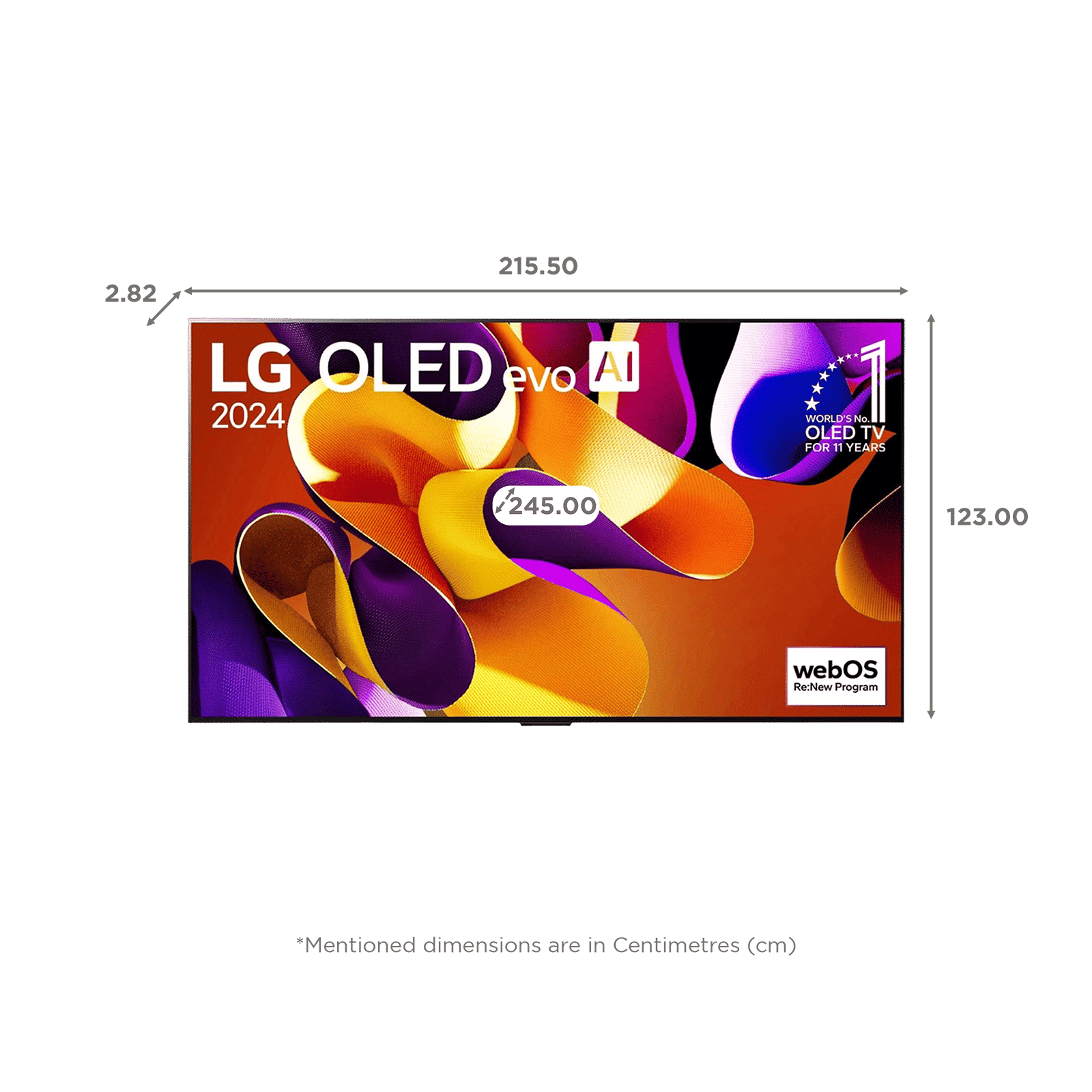 LG evo AI G4 245 cm (97 inch) OLED 4K Ultra HD Smart WebOS TV with Dolby Atmos (2025 model)_2