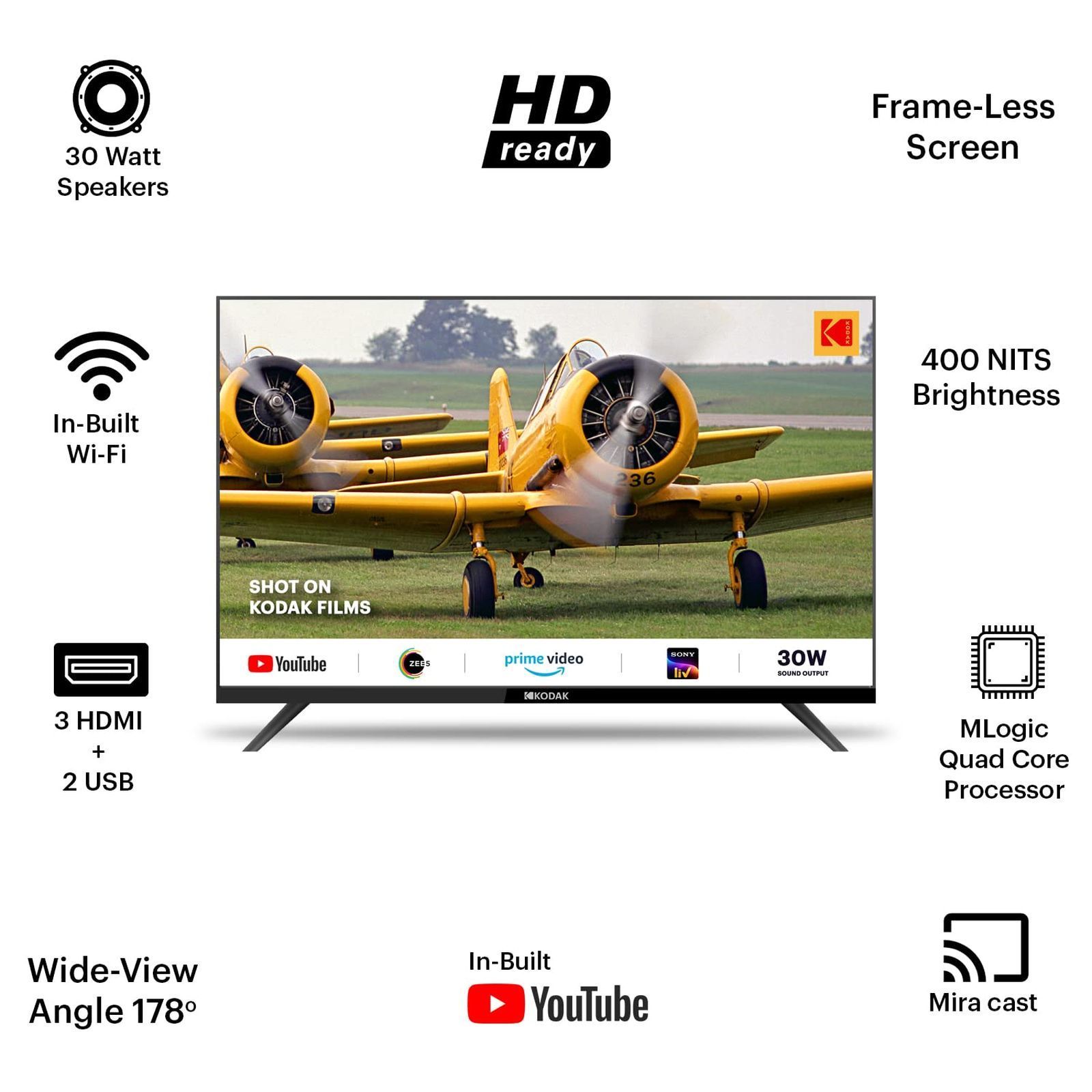 KODAK Special Edition Series 81.28 cm (32 inch) HD Ready LED Smart Linux TV with Screen Mirroring (2023 model)_19