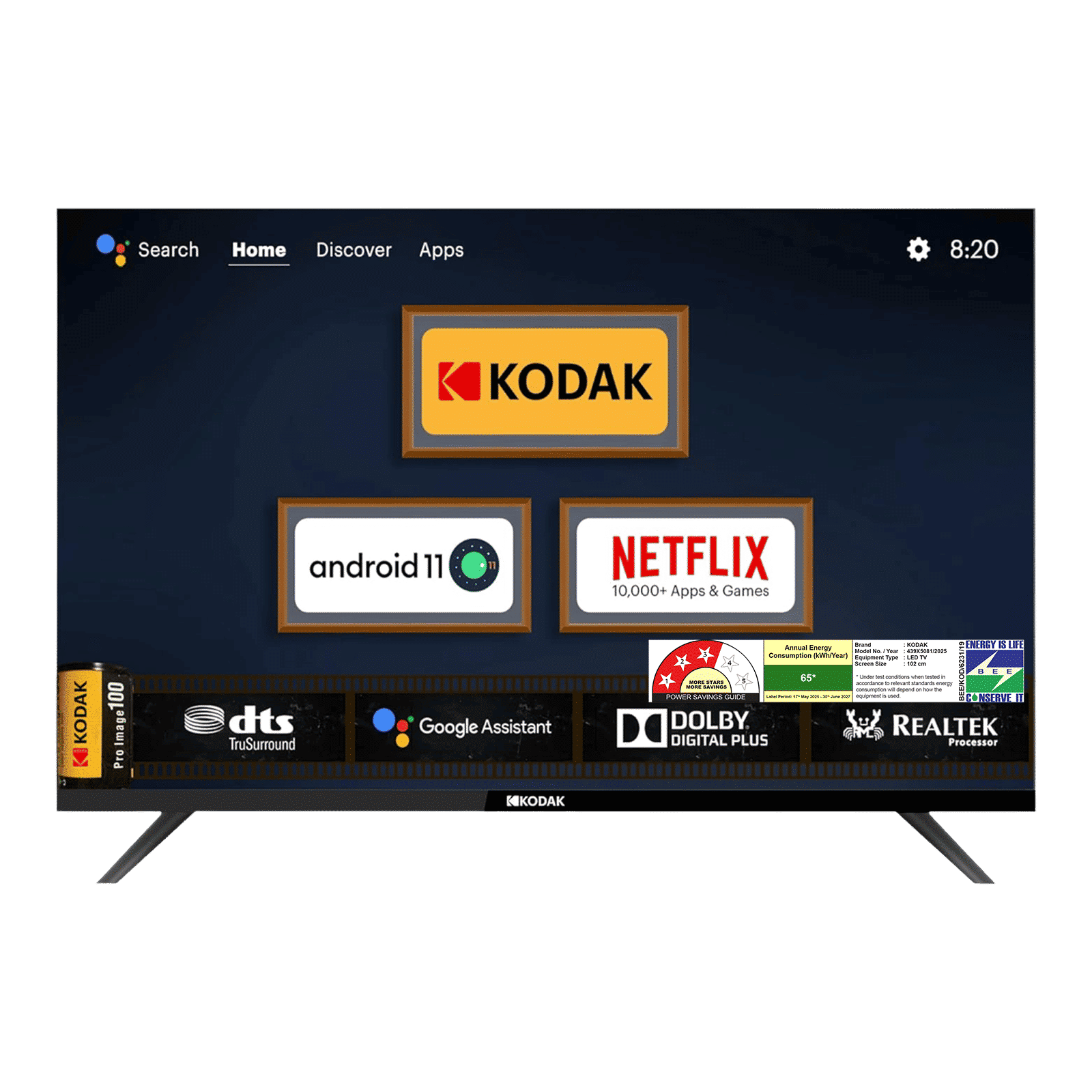 KODAK 9XPRO 108 cm (43 inch) Full HD LED Smart Android TV with Built-in Google Assistant (2023 model)_1