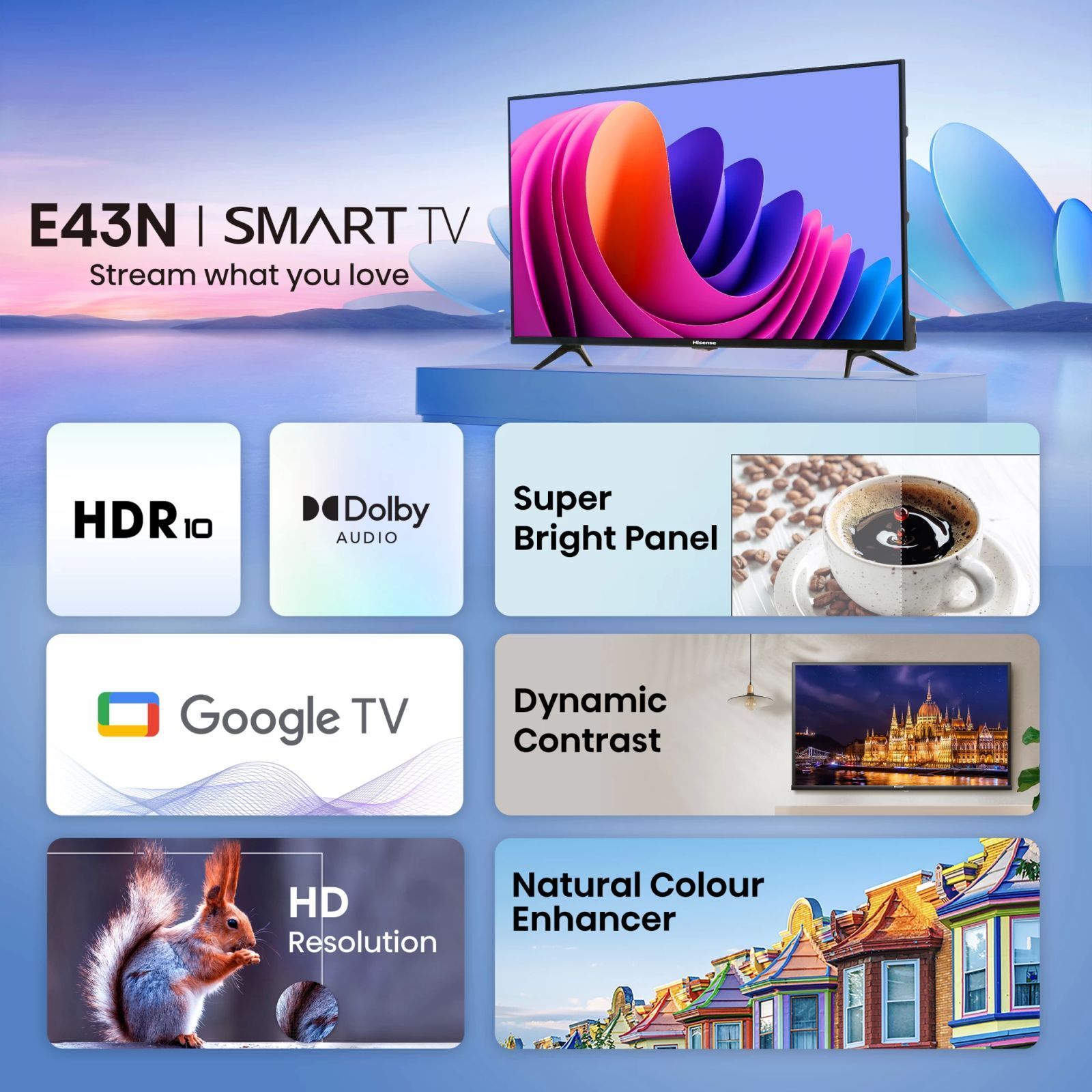 Hisense E43N 81.28 cm (32 inch) HD Ready LED Smart Google TV with Dolby Audio (2024 model)_10
