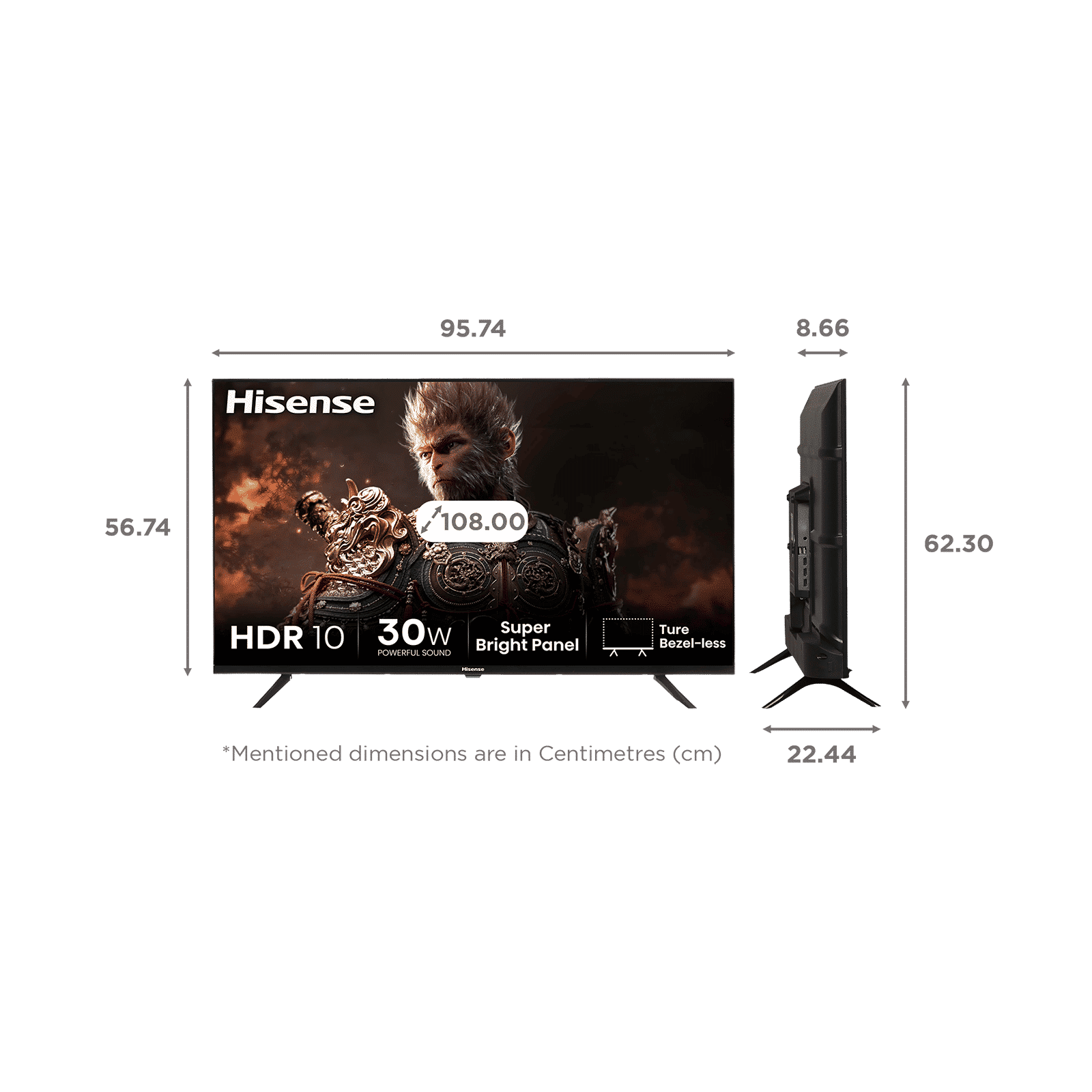 Hisense E43N 109.22 cm (43 inch) Full HD LED Smart Google TV with Dolby Audio (2024 model)_2