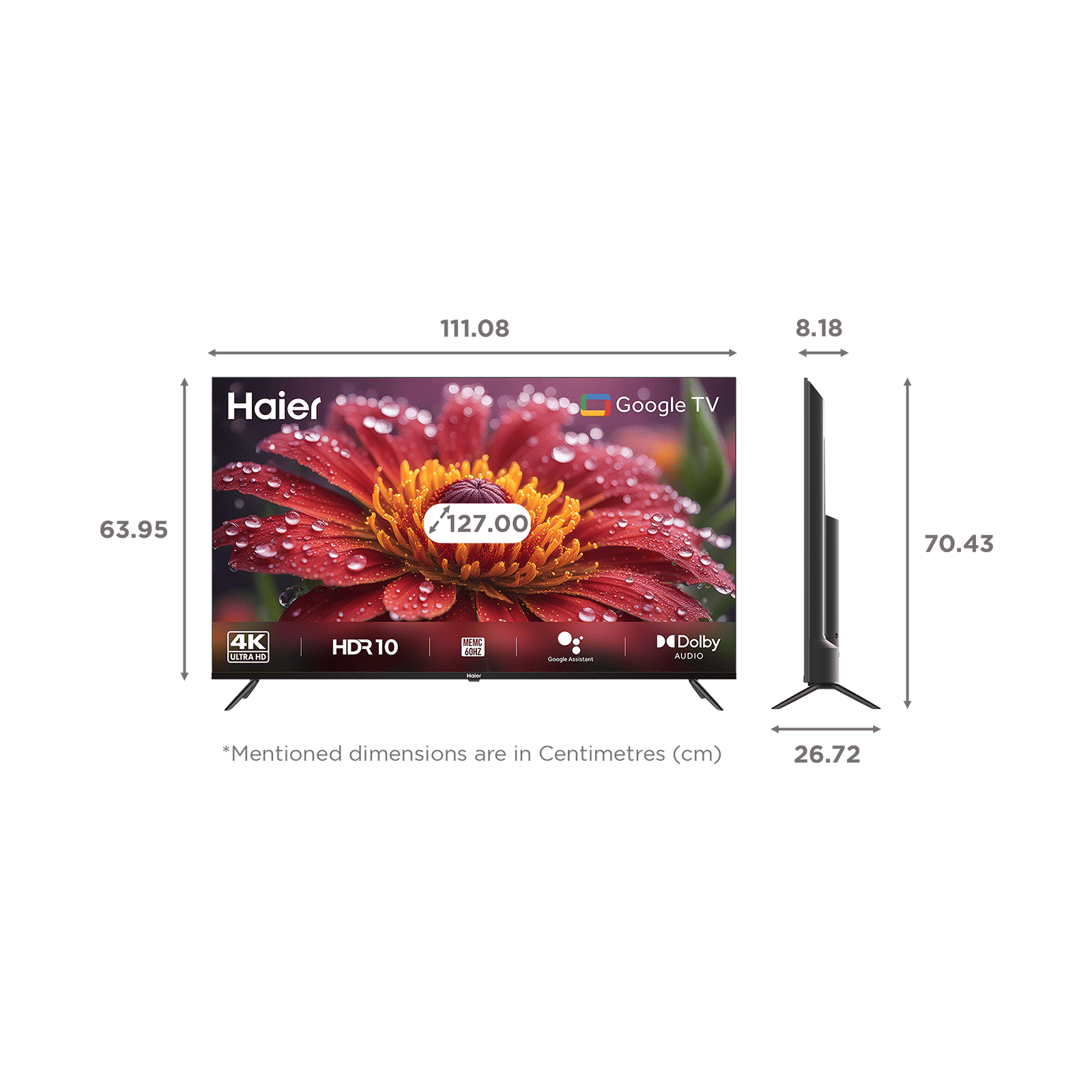 Haier L50FG 127 cm (50 inch) 4K Ultra HD LED Smart Google TV with Google Voice Assistant (2023 model)_2