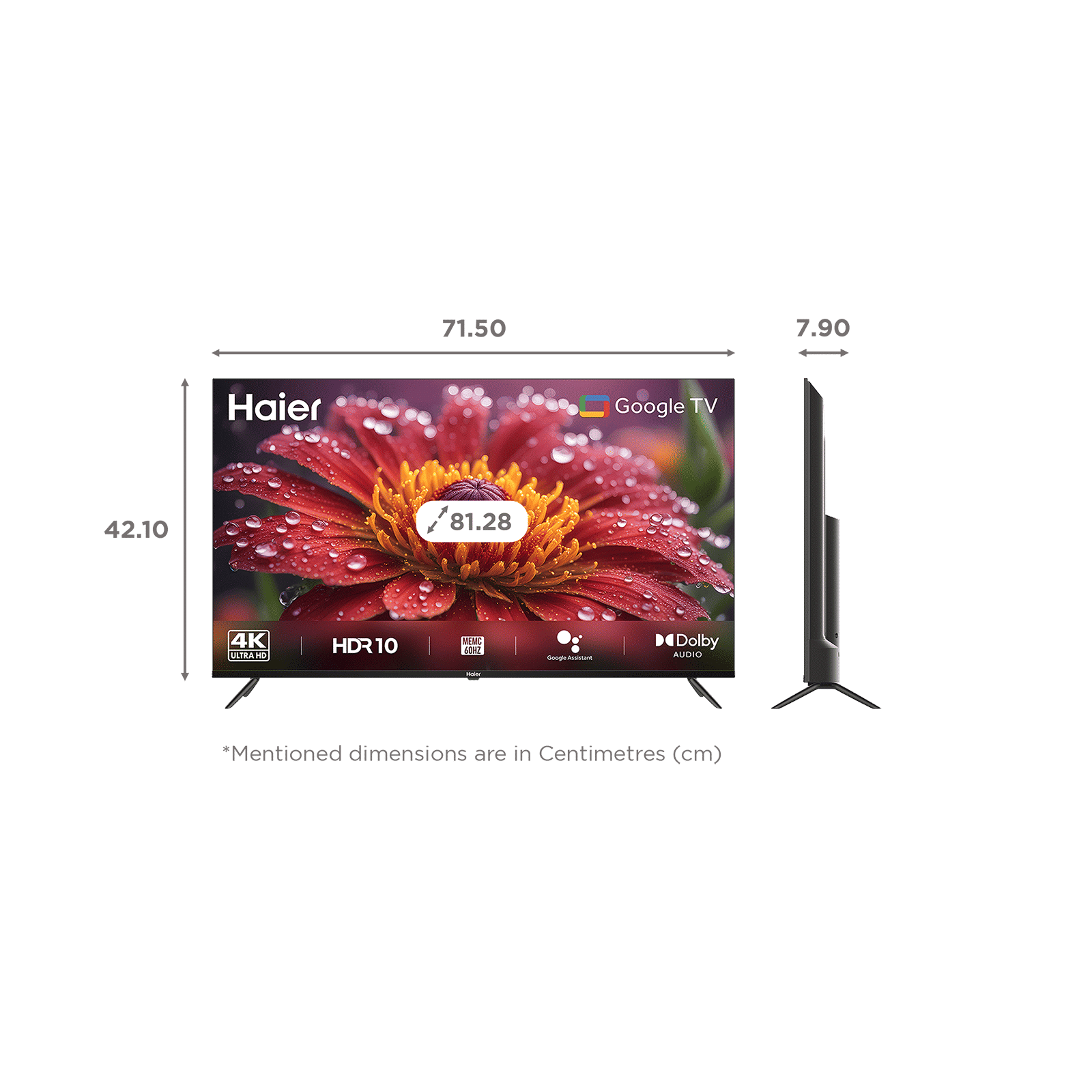Haier 81.28 cm (32 inch) Full HD Plus QLED Smart Google TV with Google Assistant (2025 model) Haier 81.28 cm (32 inch) Full HD Plus QLED Smart Google TV with Google Assistant (2025 model)_2