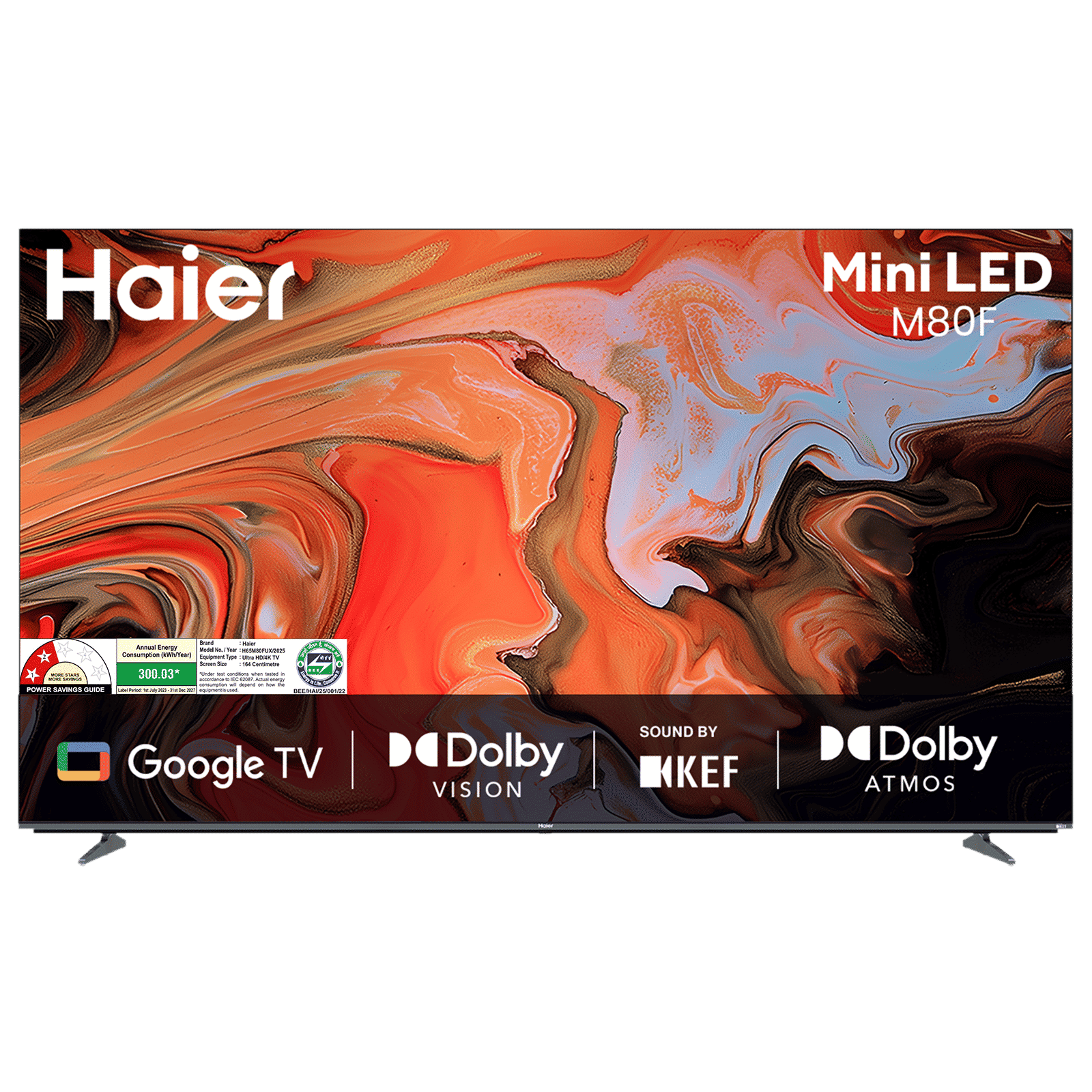 Haier M80F 165.1 cm (65 inch) 4K Ultra HD Mini LED Smart Google TV with Dolby Vision & Dolby Atmos (2025 Model) Haier M80F 165.1 cm (65 inch) 4K Ultra HD Mini LED Smart Google TV with Dolby Vision & Dolby Atmos (2025 Model)_1