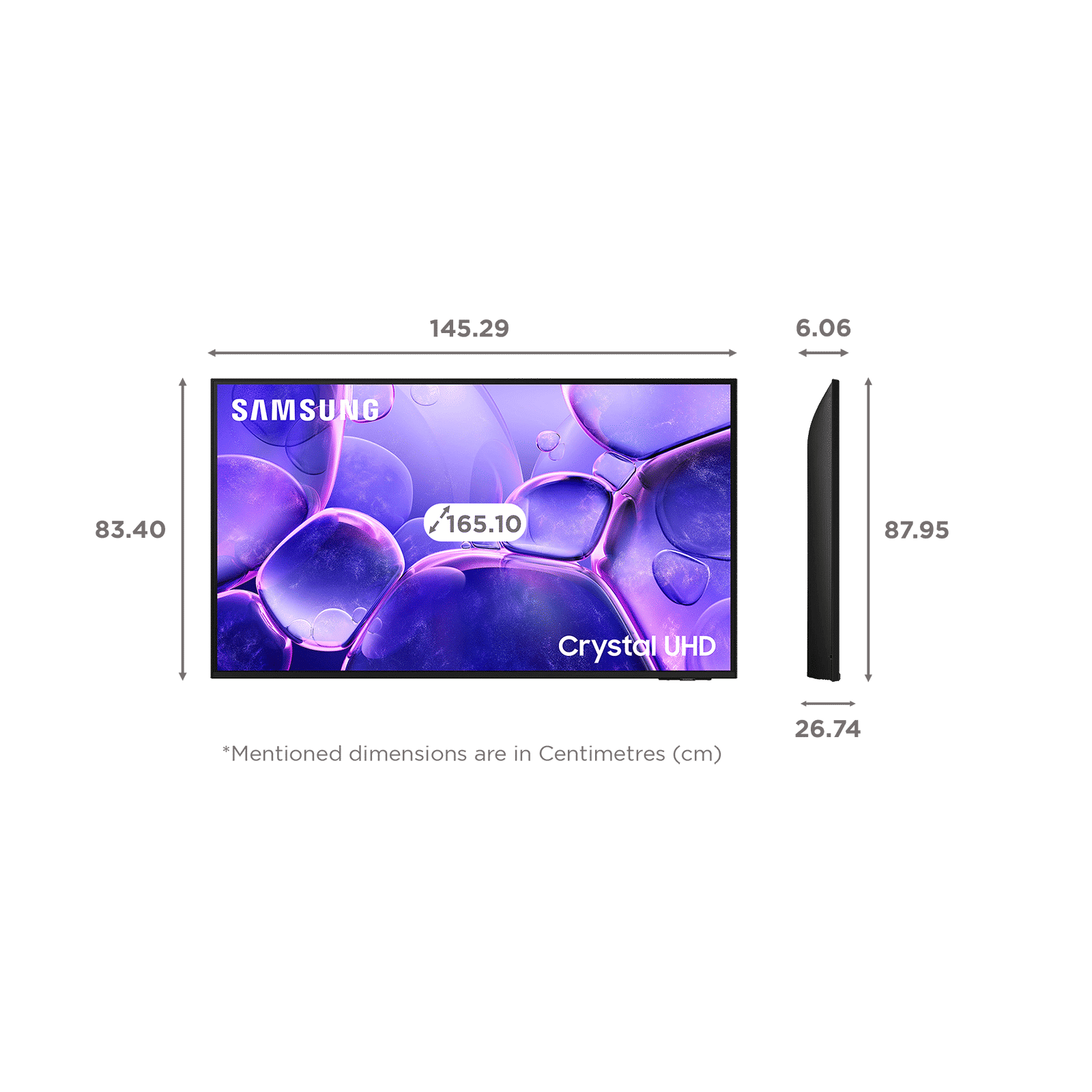 SAMSUNG U8600F 165.1 cm (65 inch) 4K Ultra HD LED Smart Tizen TV with Google Voice Assistant (2025 model)_2