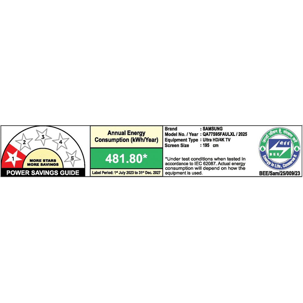 SAMSUNG S95F 195 cm (77 inch) OLED 4K Ultra HD Smart Tizen TV with Built-in Alexa (2025 model)_4