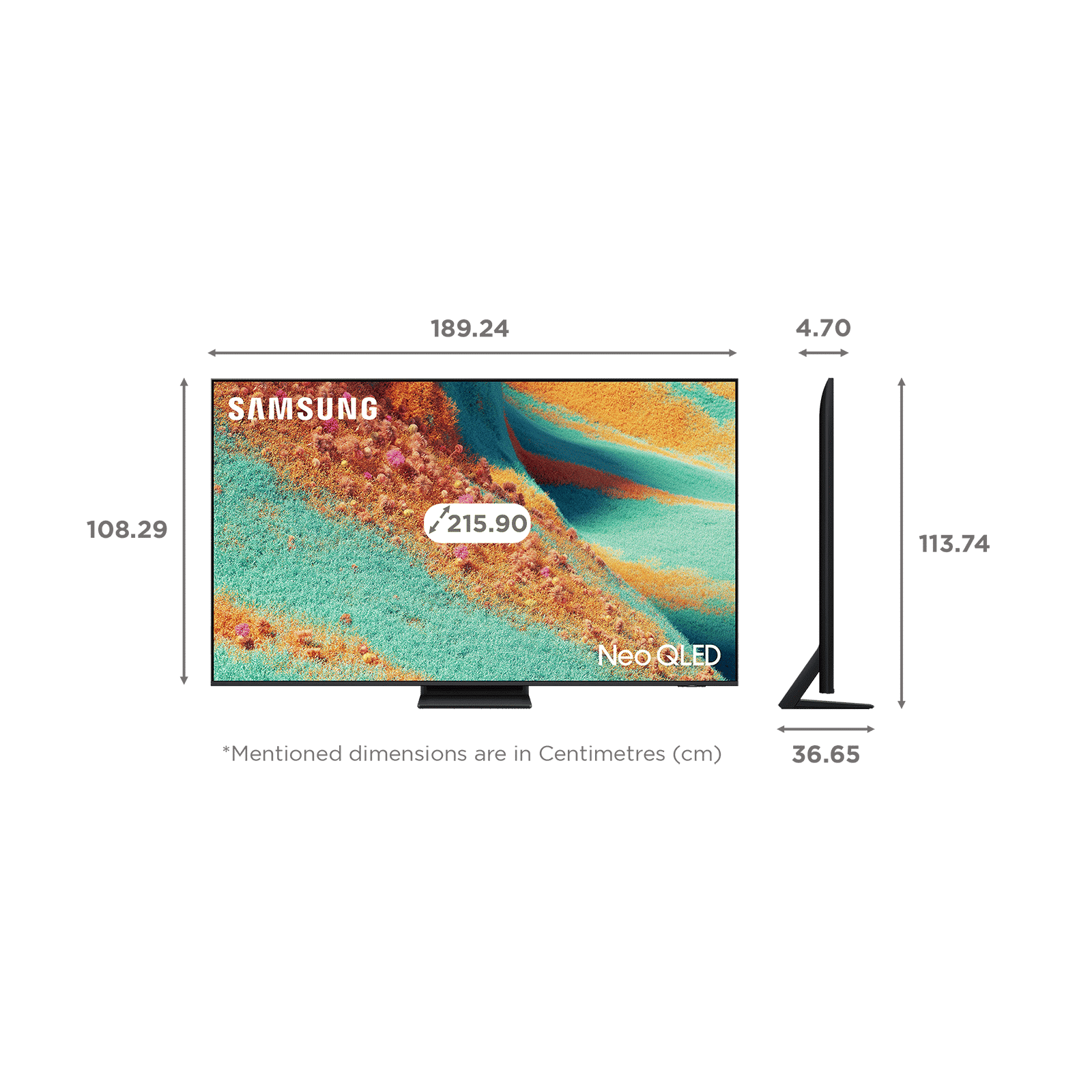 SAMSUNG QN85F 215.9 cm (85 inch) Neo QLED 4K Ultra HD Smart Tizen TV with Buit-in IoT (2025 model)_2